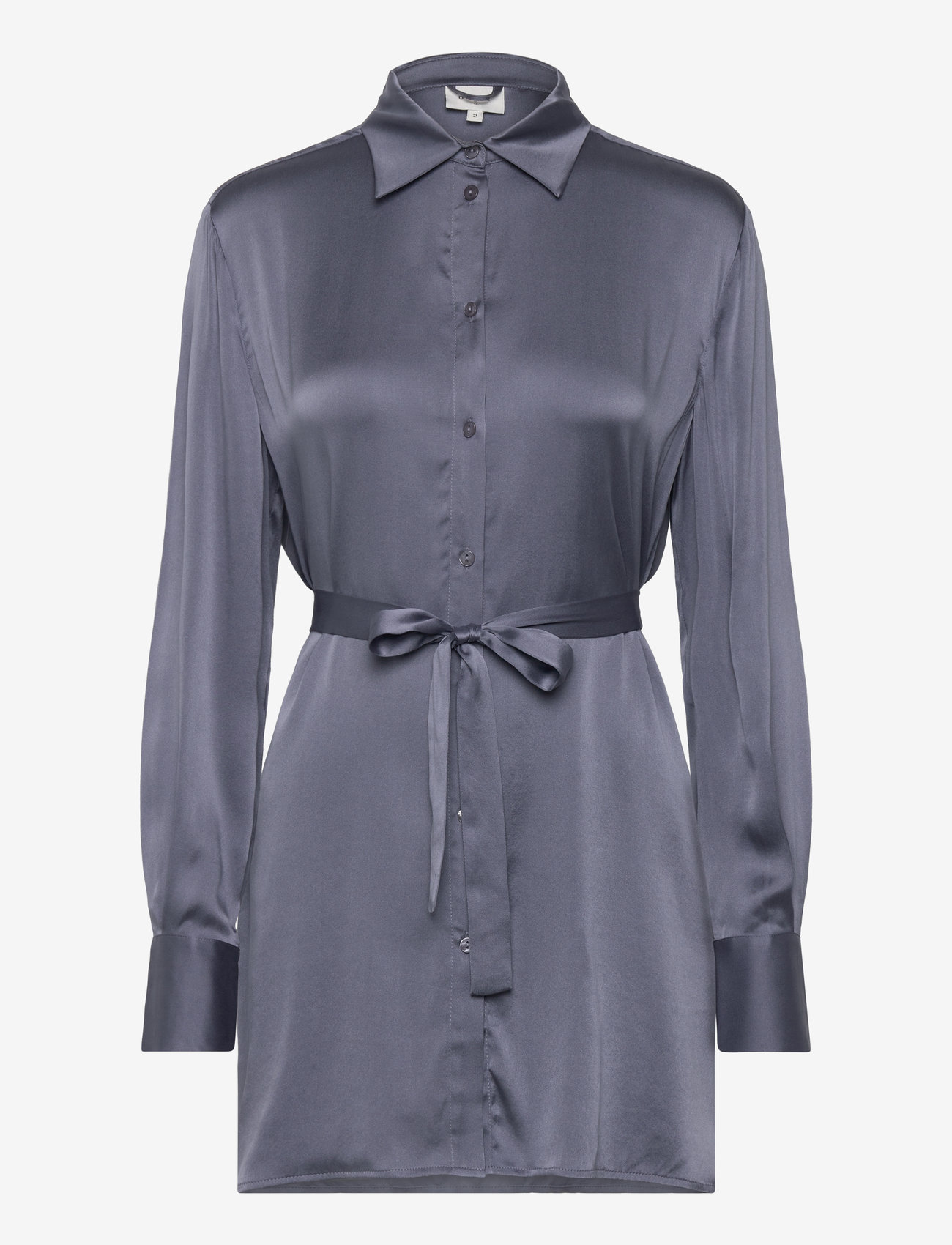 Dante6 - Verona silk tunic - pikkade varrukatega särgid - ash blue - 1