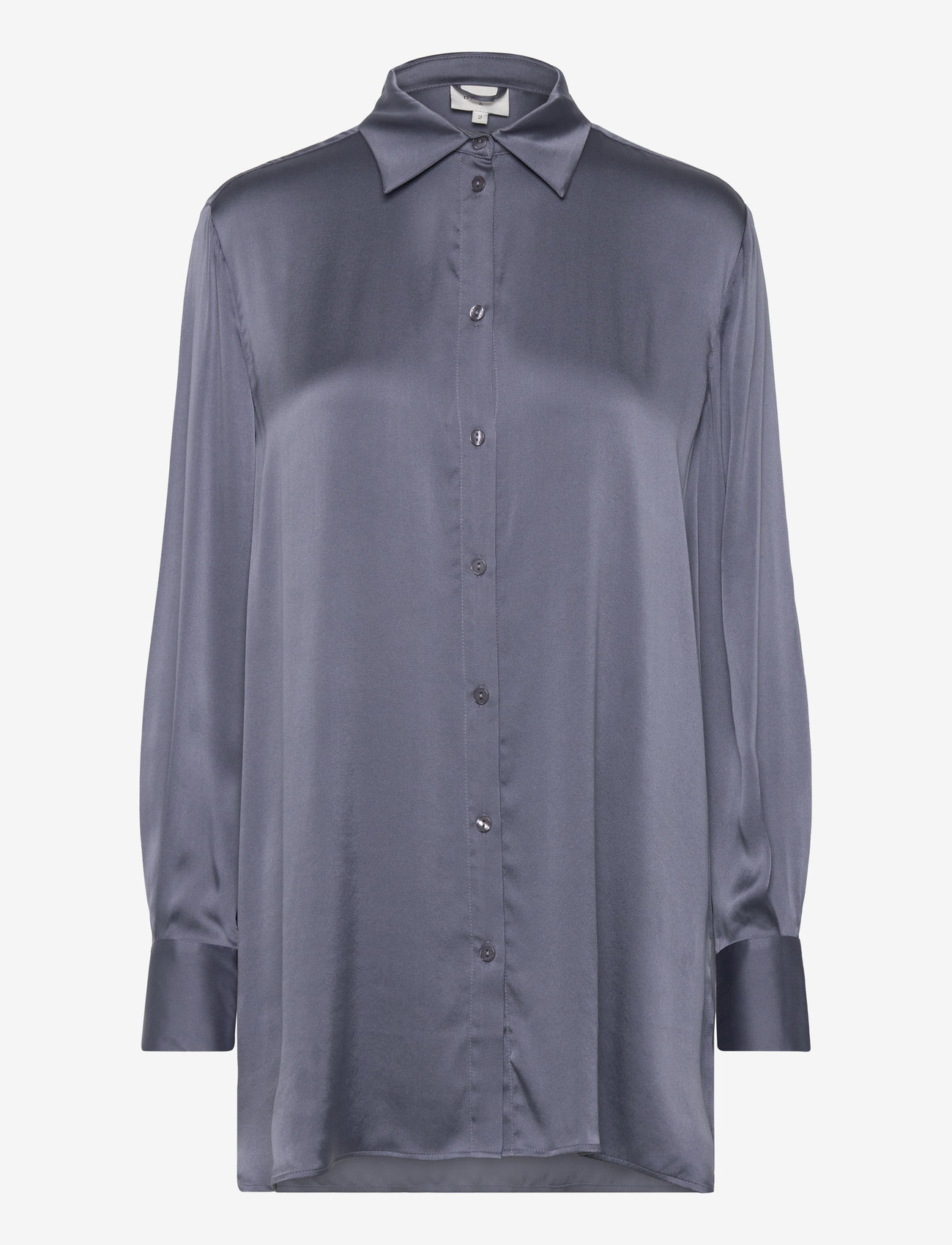 Dante6 - Verona silk tunic - pikkade varrukatega särgid - ash blue - 2