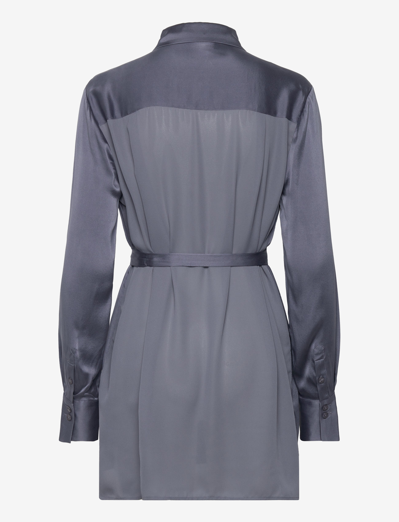 Dante6 - Verona silk tunic - pikkade varrukatega särgid - ash blue - 3