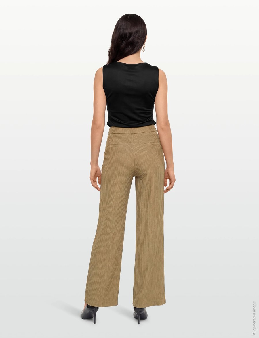 Dante6 - Lima wide leg pants - vida byxor - olive balsamic - 4