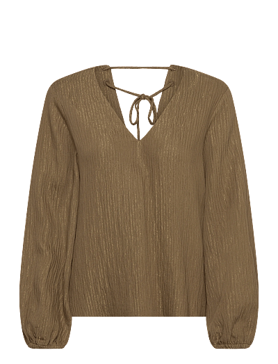 Dante6 Stardom V-neck top - Pikkade varrukatega pluusid - OLIVE BALSAMIC / khaki/green