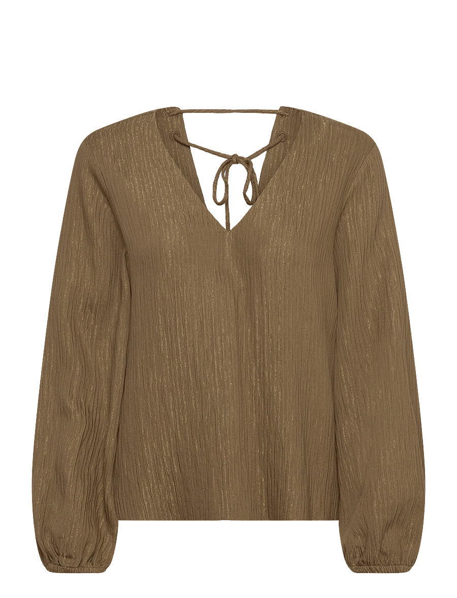 Dante6 - Dante6-Stardom V-neck top - långärmade blusar - olive balsamic - 0