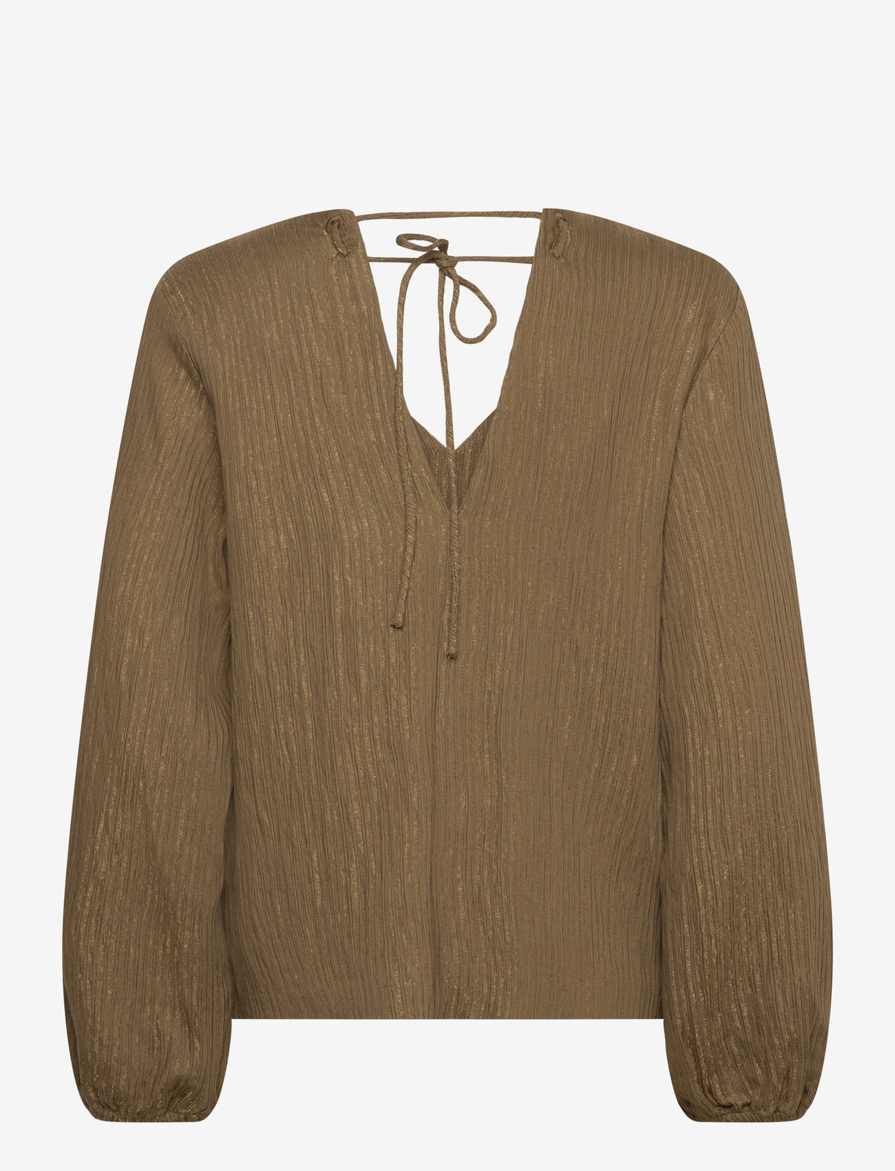 Dante6 - Stardom V-neck top - langärmlige blusen - olive balsamic - 1