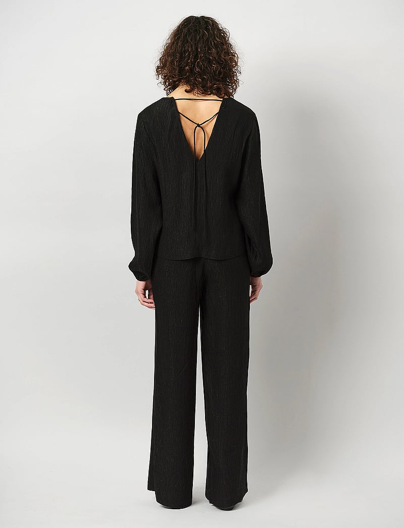 Dante6 - Stardom V-neck top - langærmede bluser - raven - 4