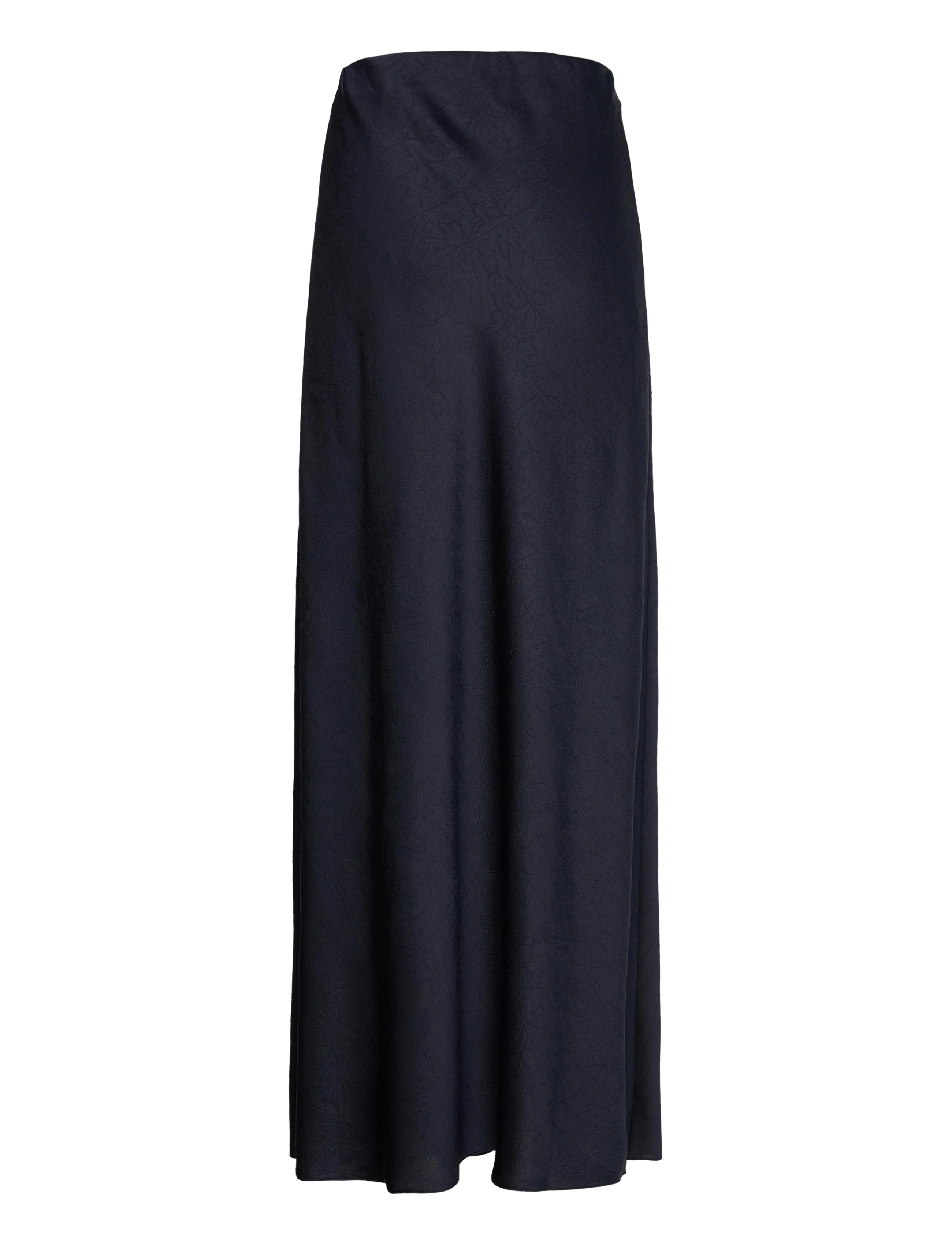 Dante6 - Ywa creased satin maxi skirt - nocturnal blue - 2