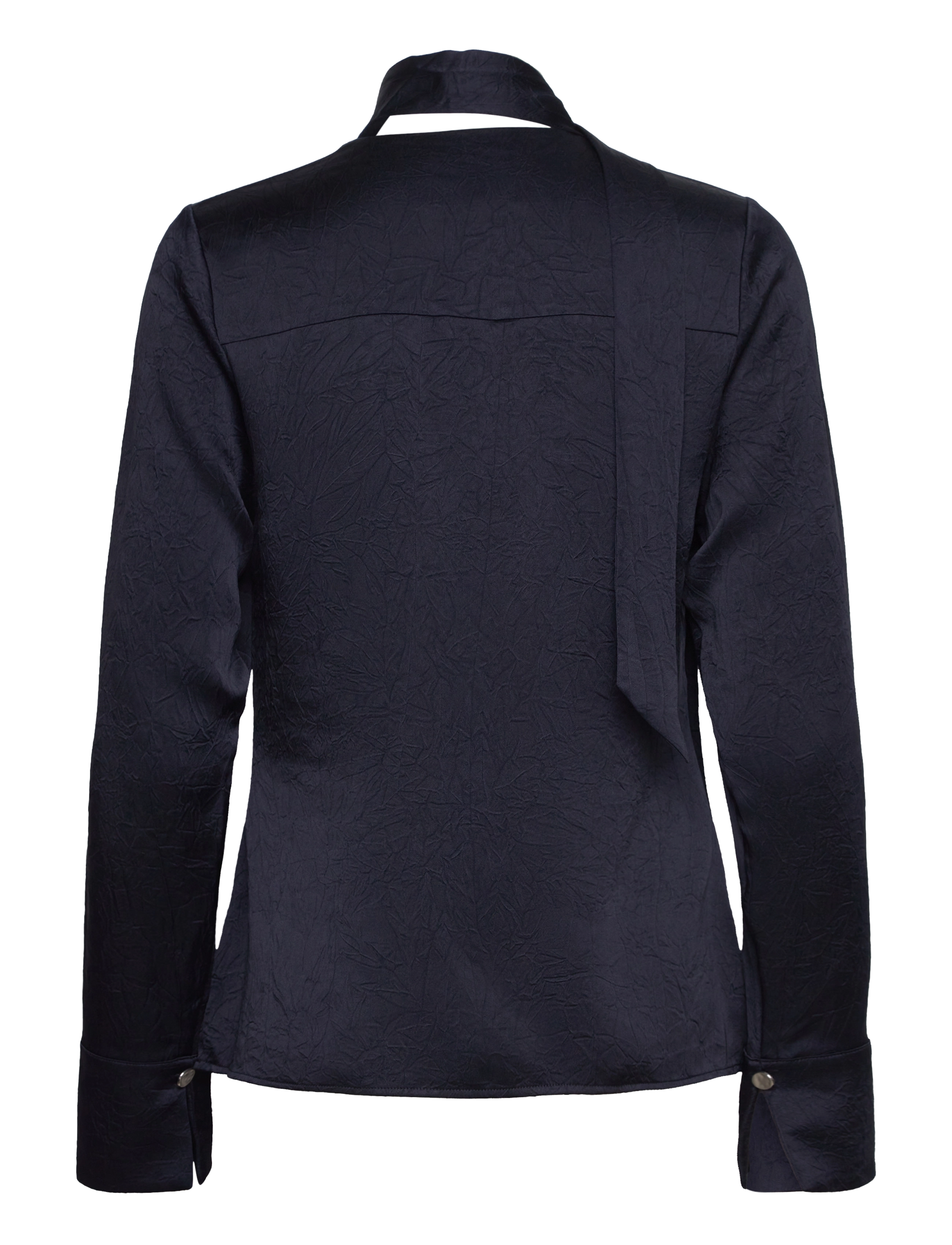 Dante6 - Niyra creased V-neck top - långärmade blusar - nocturnal blue - 2
