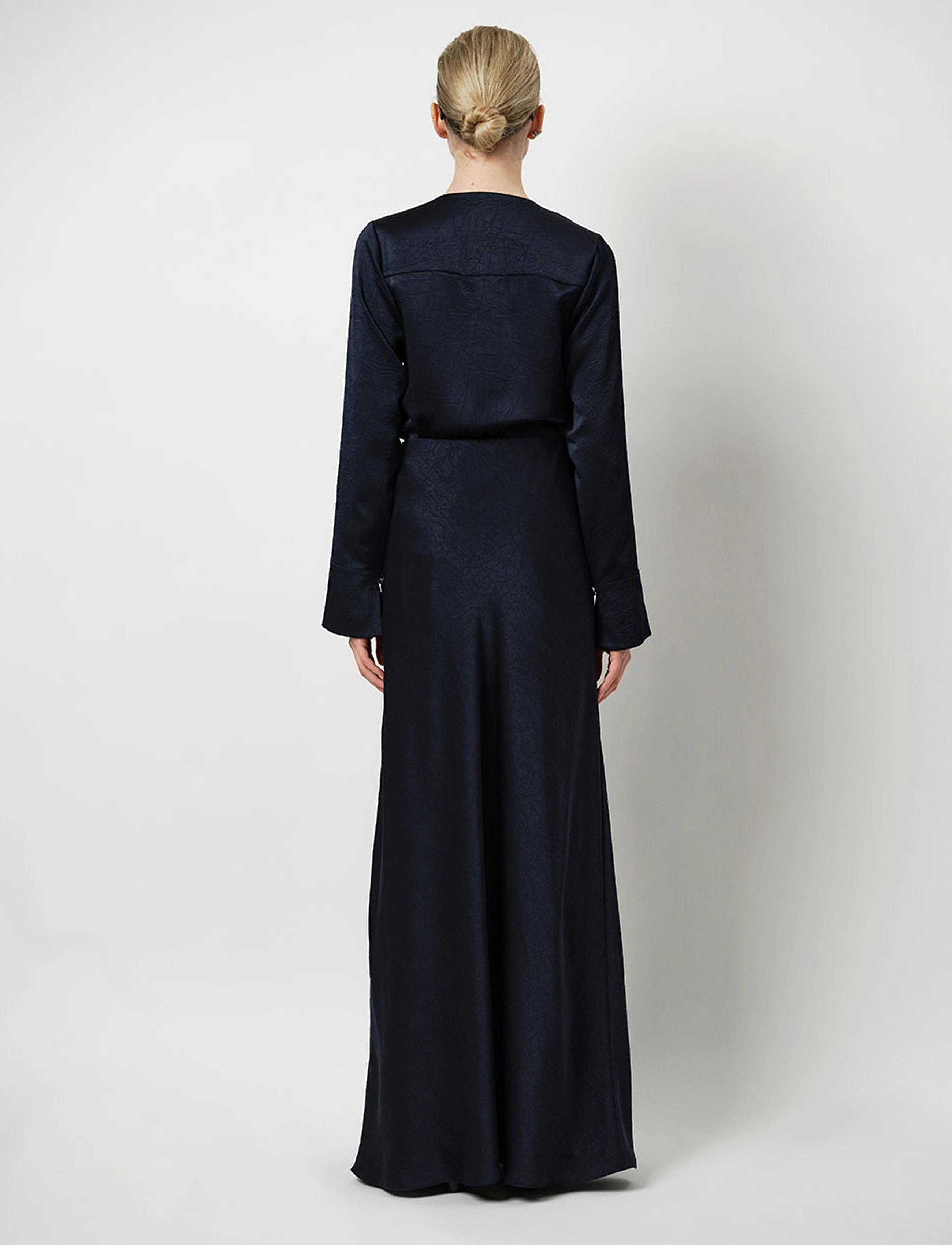 Dante6 - Niyra creased V-neck top - långärmade blusar - nocturnal blue - 5