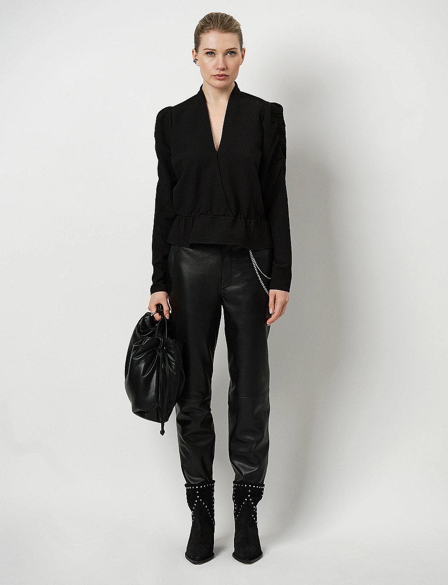Dante6 - Trinity pleated top - raven - 0