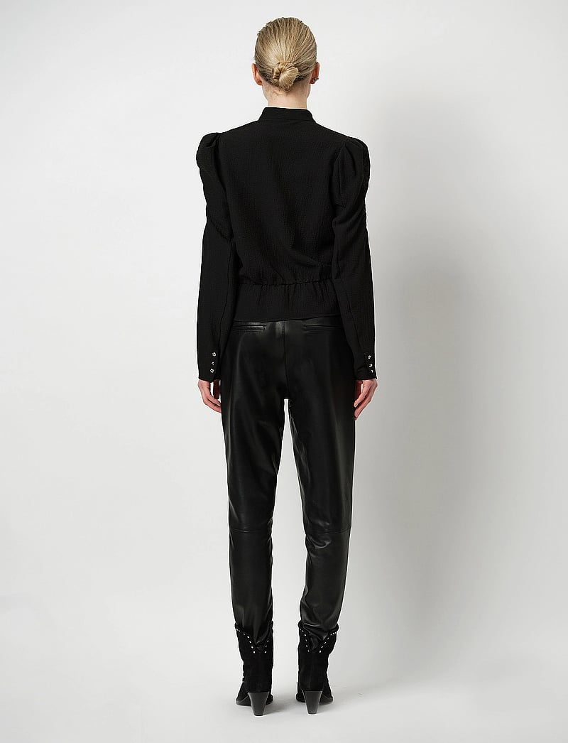 Dante6 - Trinity pleated top - långärmade blusar - raven - 4