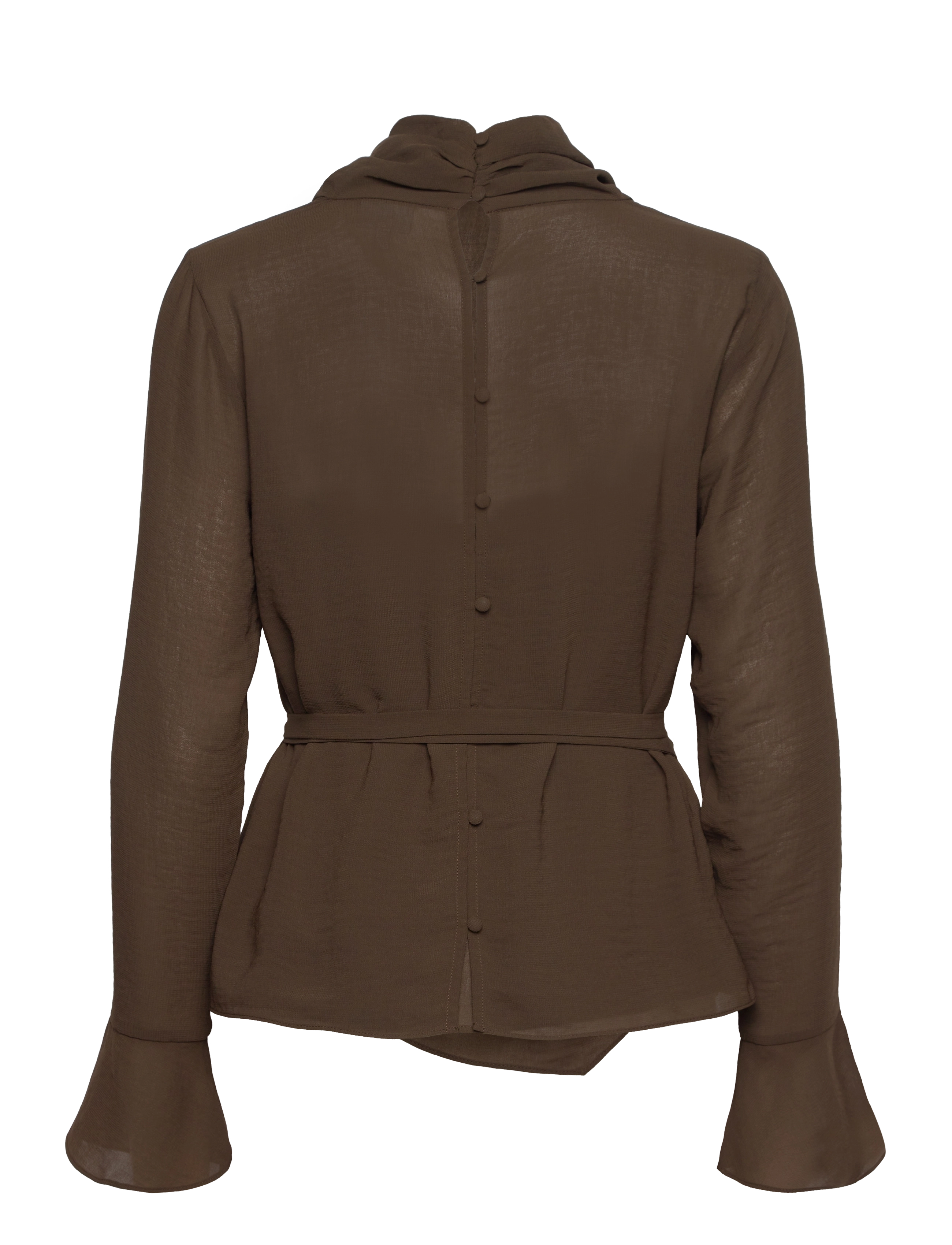 Dante6 - Pyla sheer drapey top - olive vine - 4