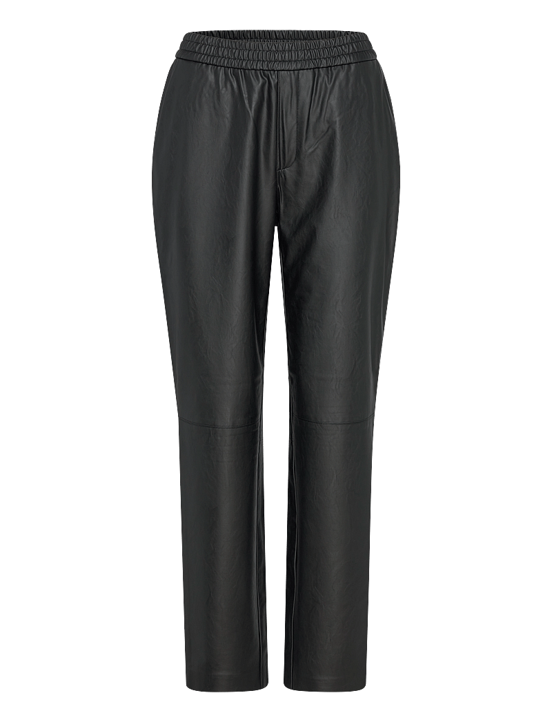 Dante6 - Geza faux leather chino - Ādas bikses - raven - 1