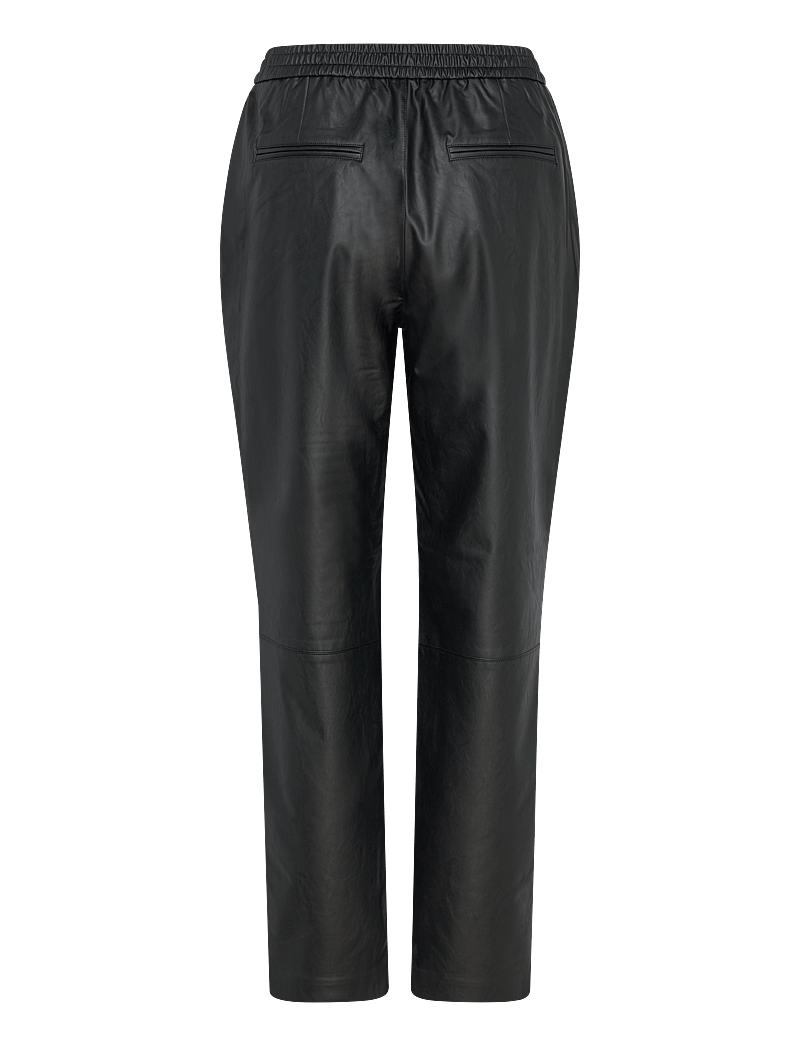 Dante6 - Geza faux leather chino - Ādas bikses - raven - 2