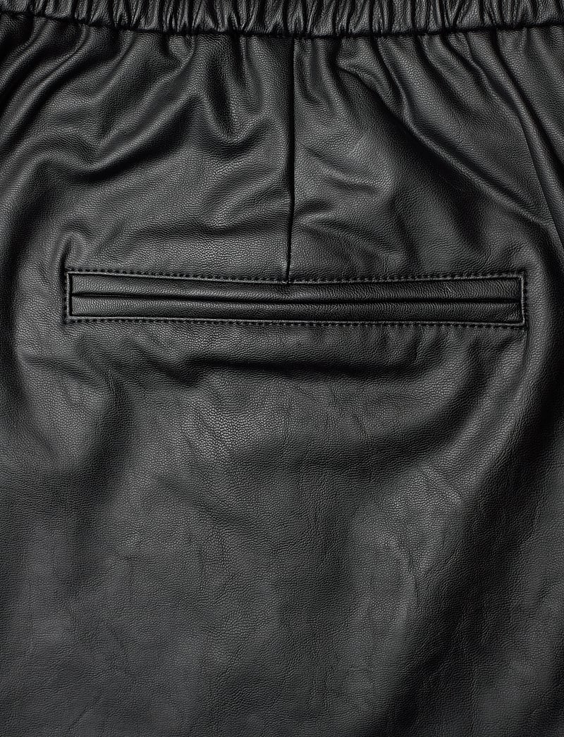 Dante6 - Geza faux leather chino - Ādas bikses - raven - 5