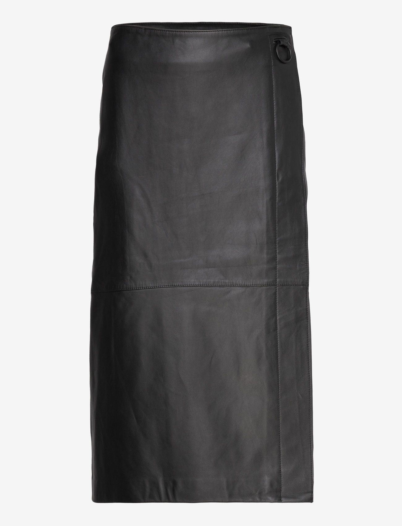 Dante6 - Seri leather wrap skirt - raven - 1