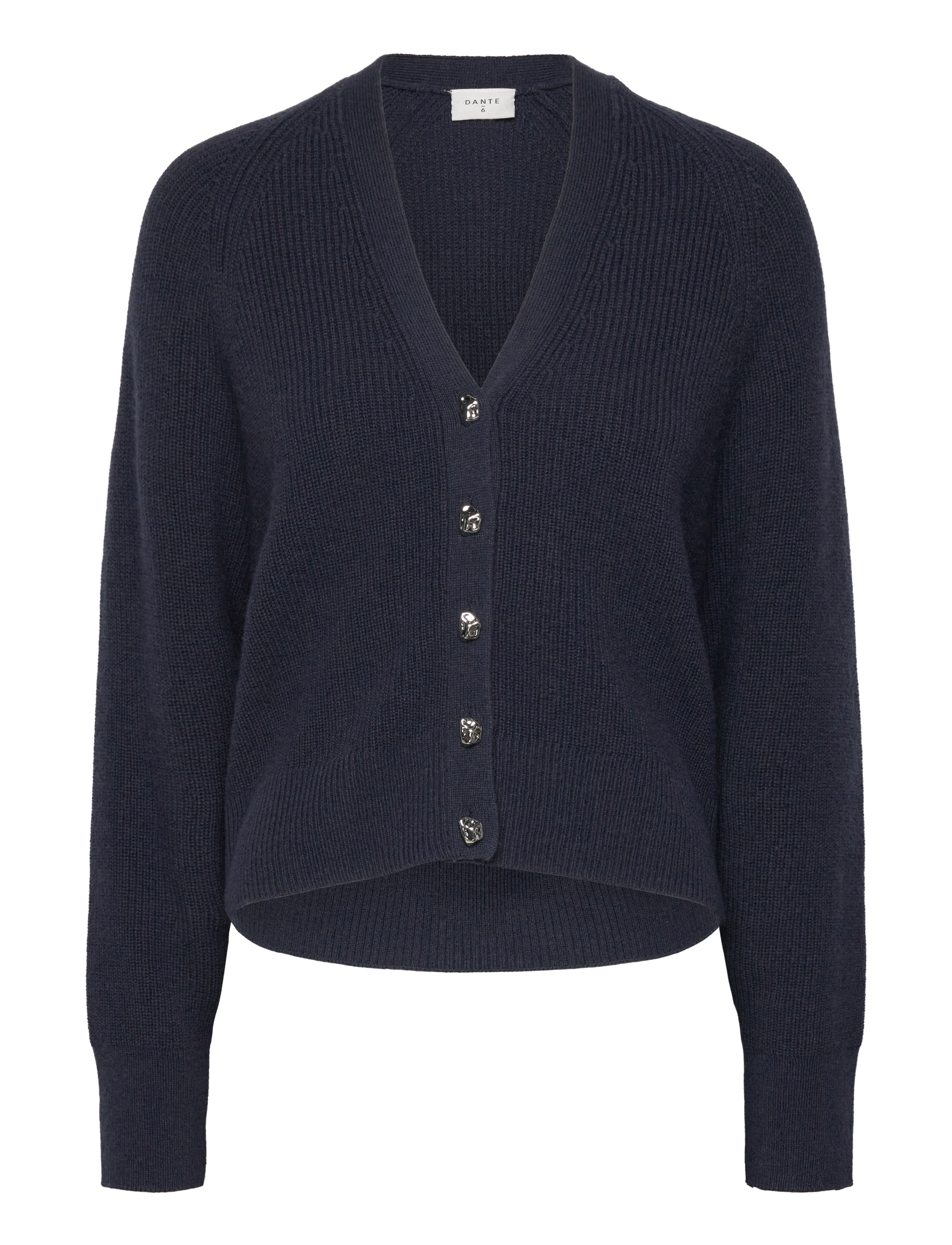 Dante6 - Kyle cropped rib cardigan - nocturnal blue - 1