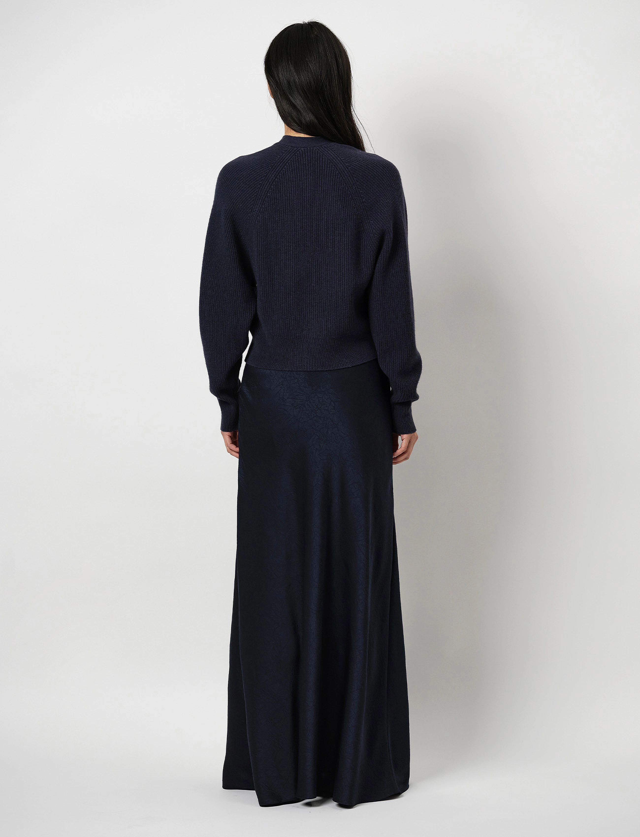 Dante6 - Kyle cropped rib cardigan - nocturnal blue - 4
