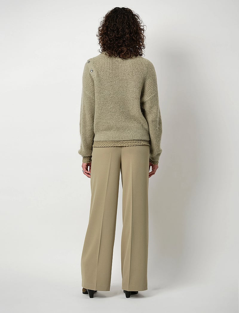 Dante6 - Bruni fancy button sweater - swamp green - 3