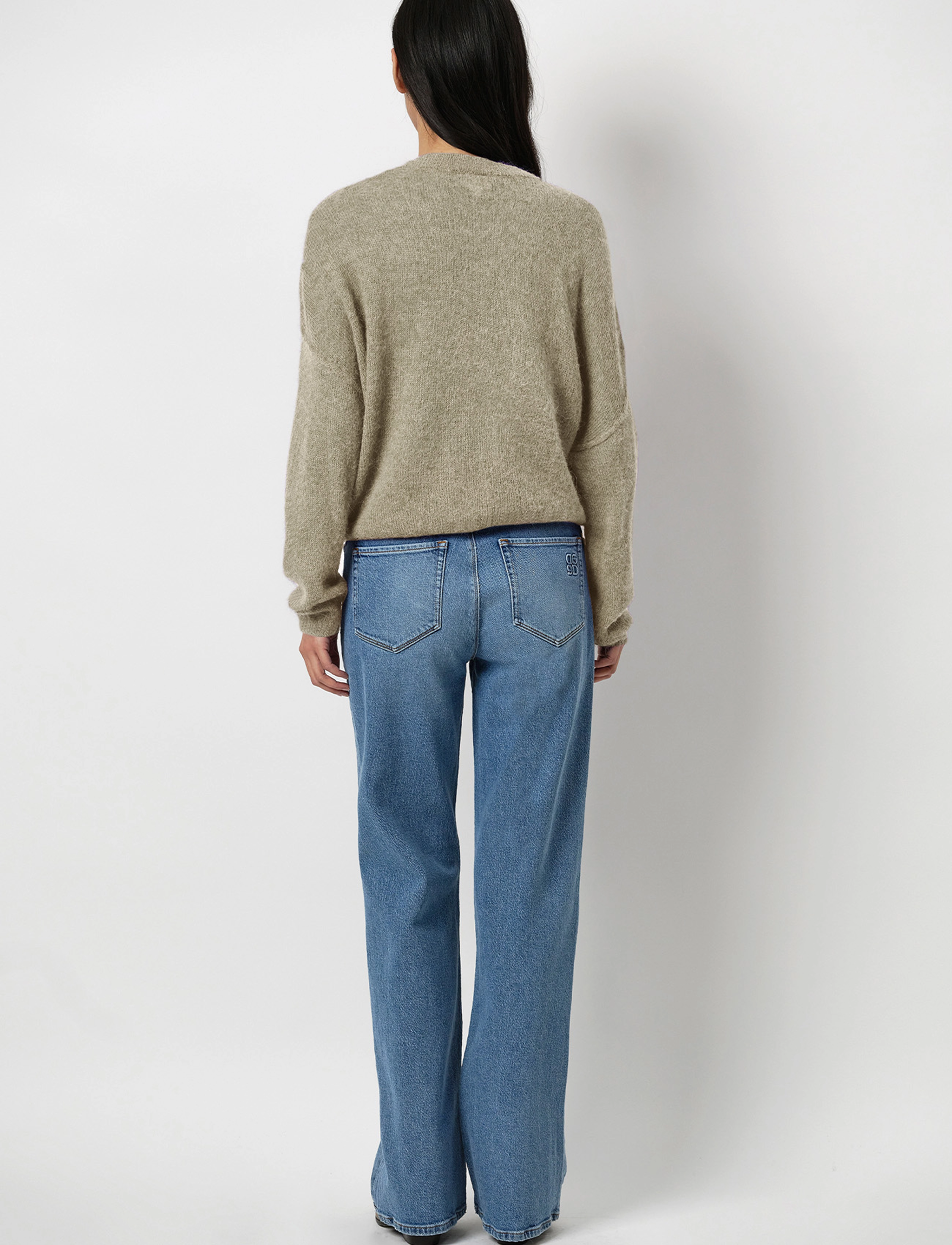 Dante6 - Ulan V-neck sweater - swamp green - 4