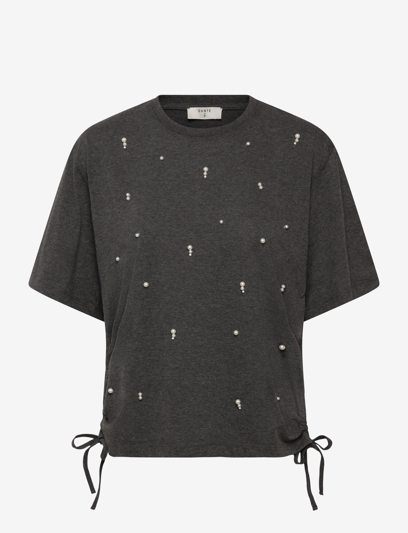 Dante6 - Dante6-Luxor pearl embellished tee - t-shirts - dark heather grey - 0