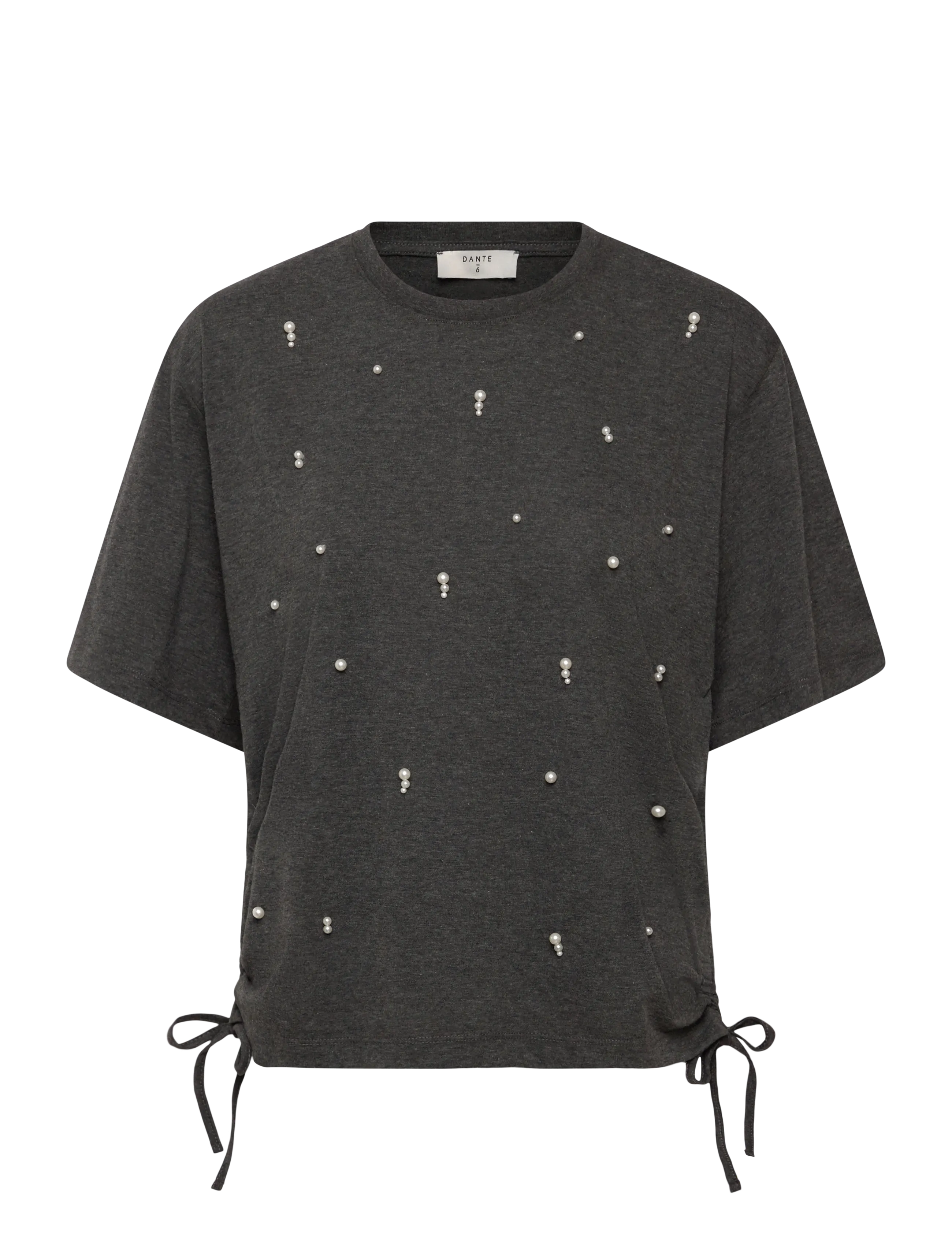 Dante6 Dante6-Luxor pearl embellished tee - Dante6 - DARK HEATHER GREY / grey