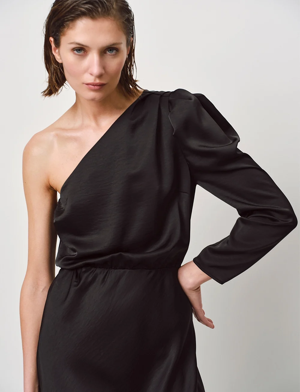 Dante6 - Penrith one-shoulder dress - abendkleider - raven - 4
