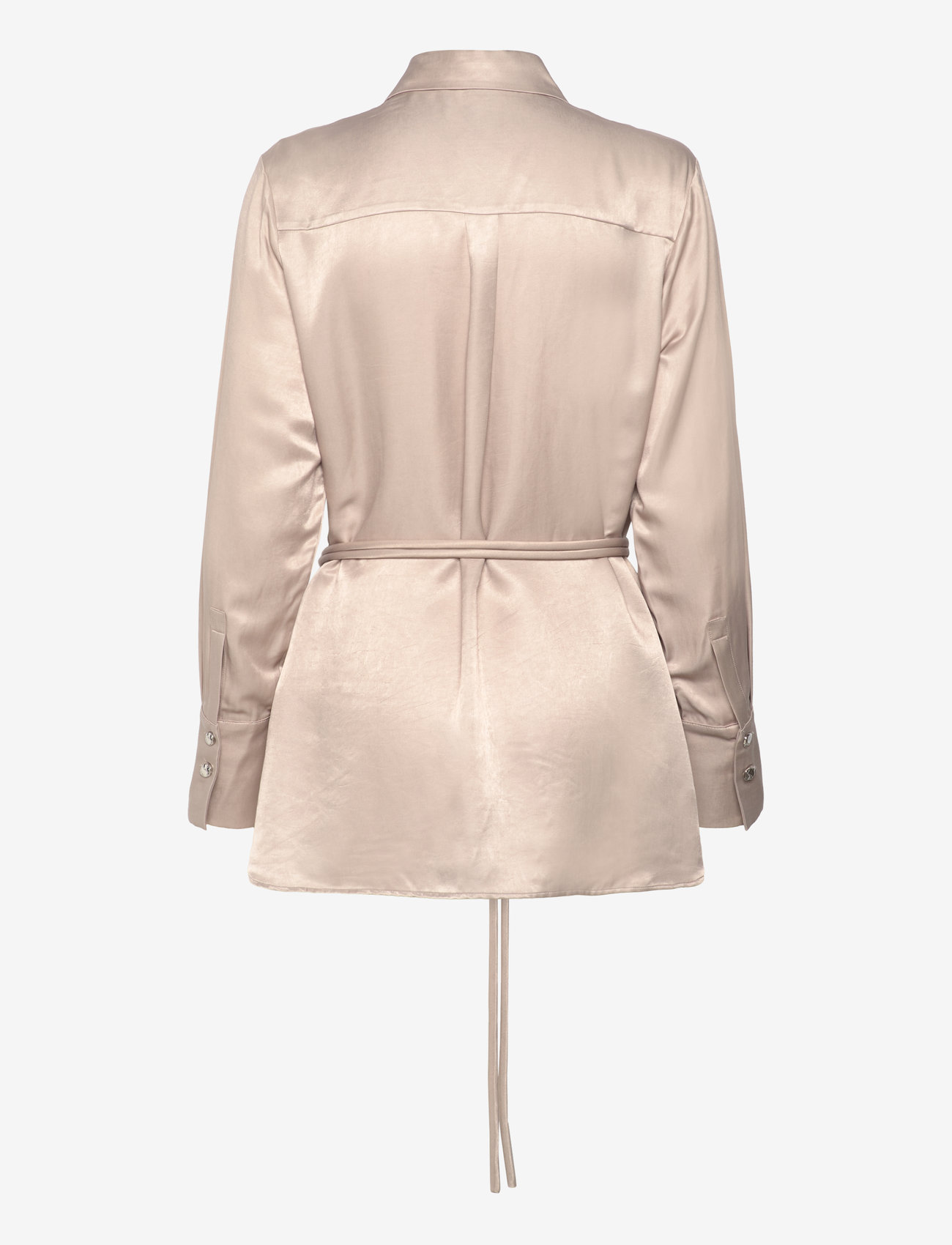 Dante6 - Joni belted oversized shirt - langermede skjorter - timeless taupe - 2