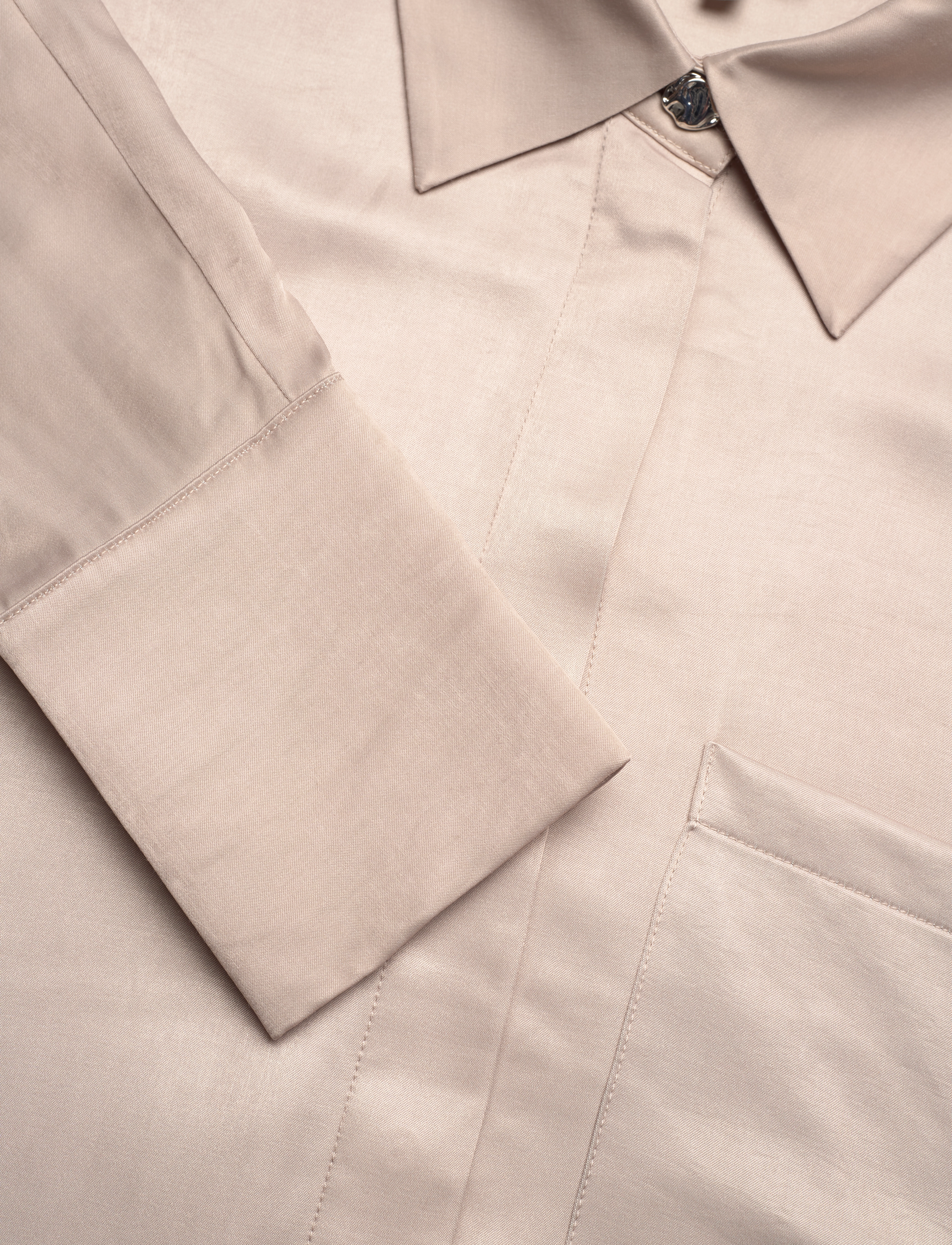 Dante6 - Joni belted oversized shirt - timeless taupe - 3