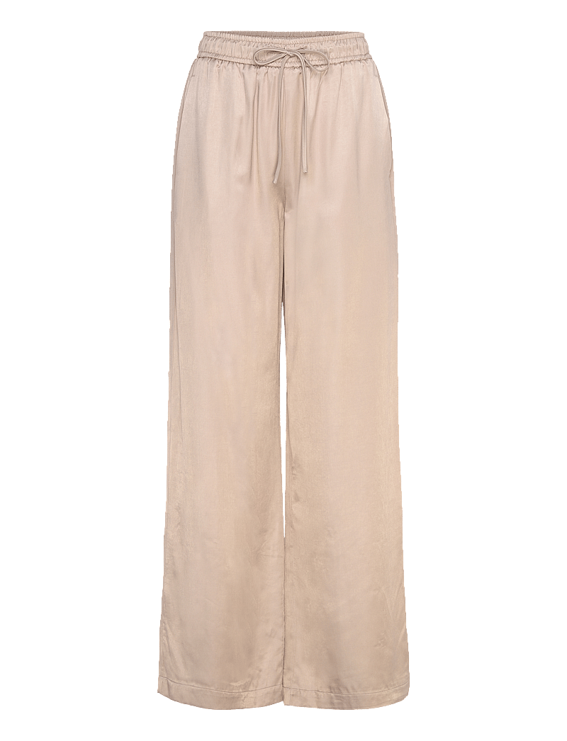 Dante6 - Noldy wide leg pants - bikses ar platām starām - timeless taupe - 1