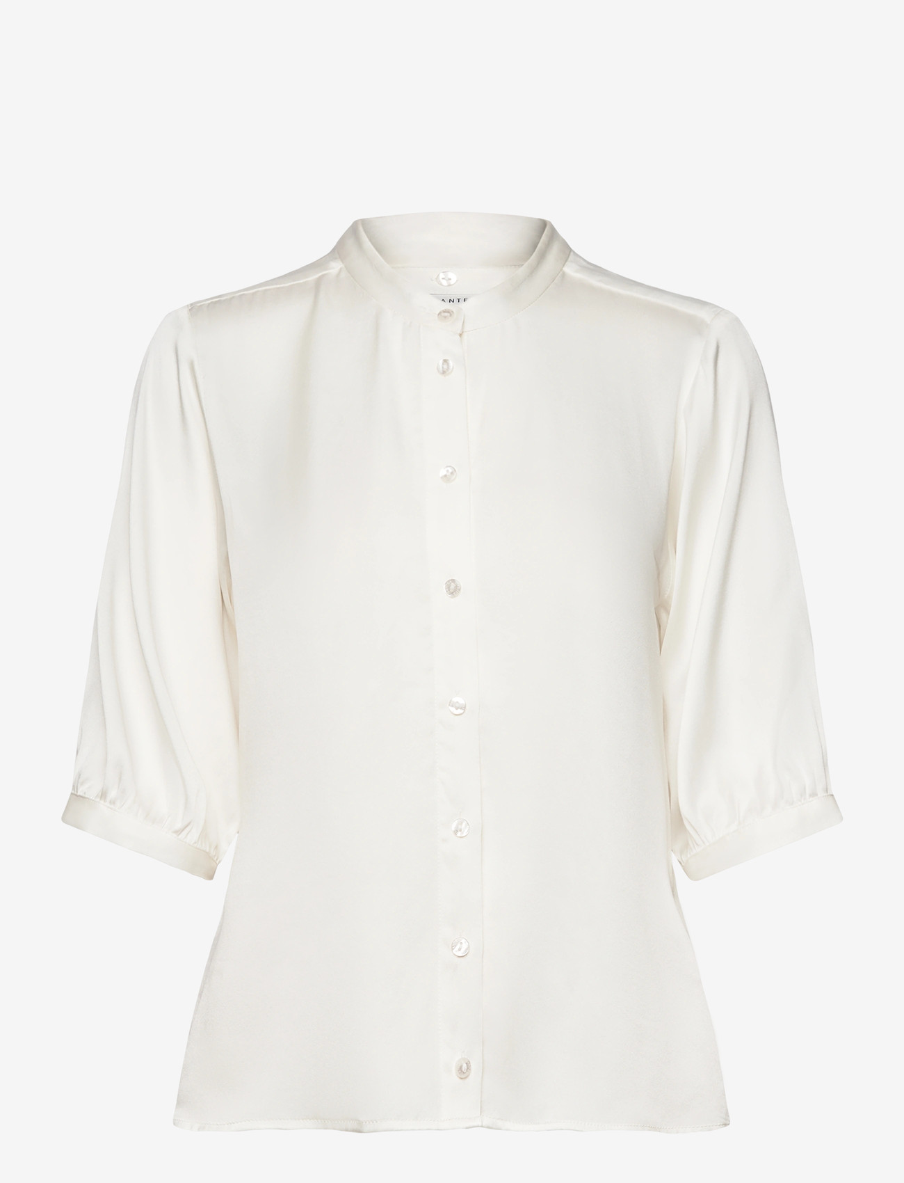 Dante6 - Dante6-Vaila silk scarf bow blouse - kortærmede bluser - ecru - 2