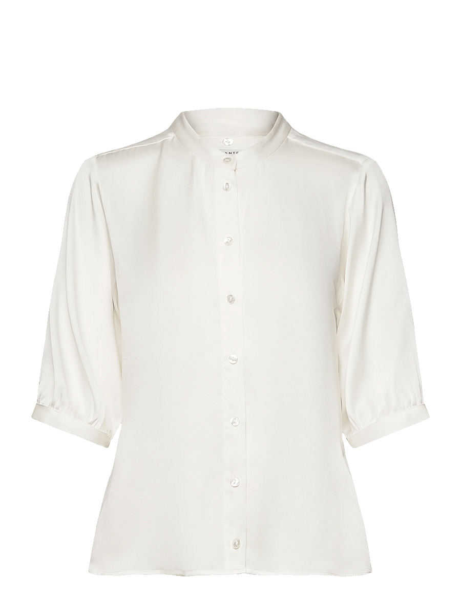 Dante6 - Dante6-Vaila silk scarf bow blouse - lühikeste varrukatega pluusid - ecru - 2