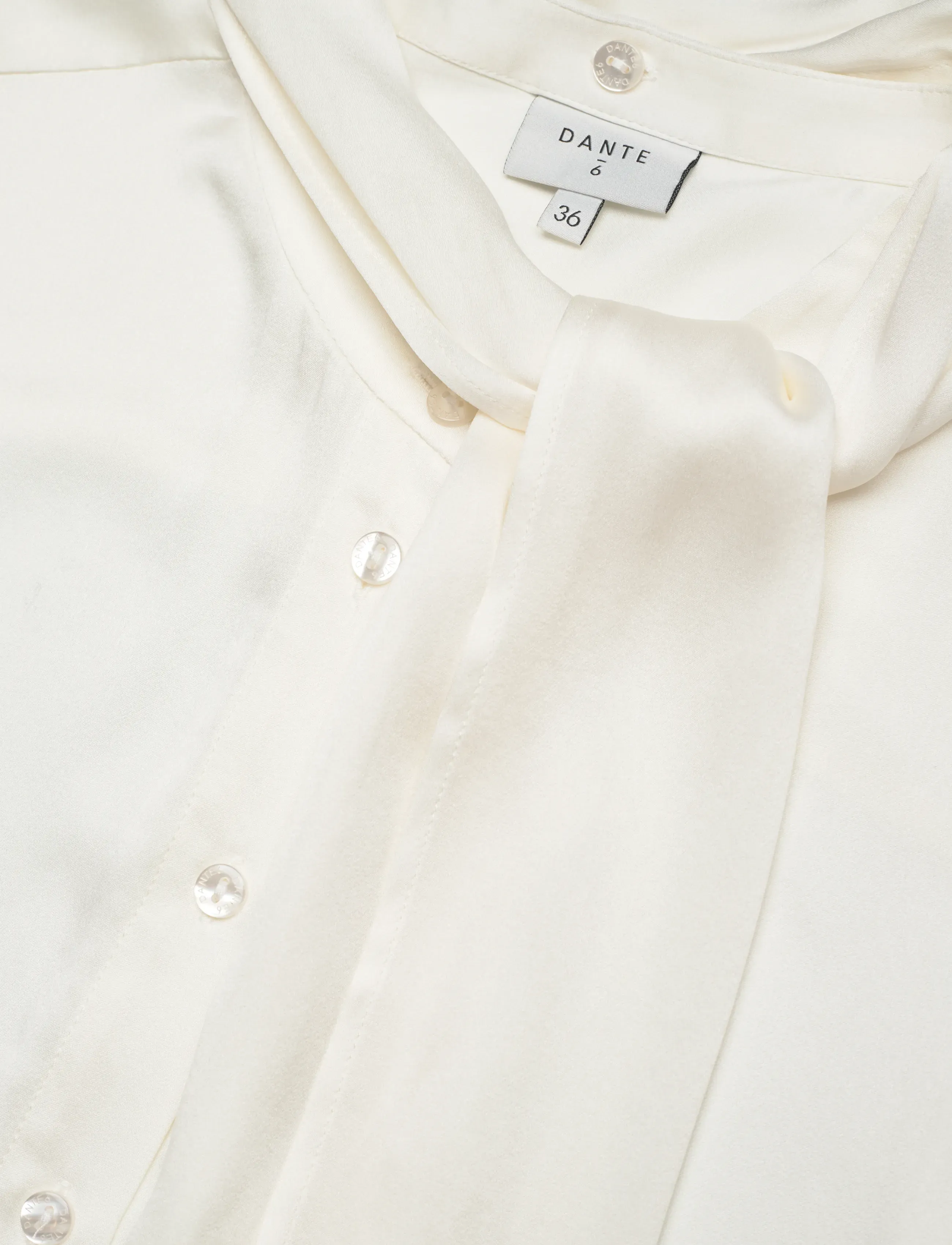 Dante6 - Dante6-Vaila silk scarf bow blouse - ecru - 3