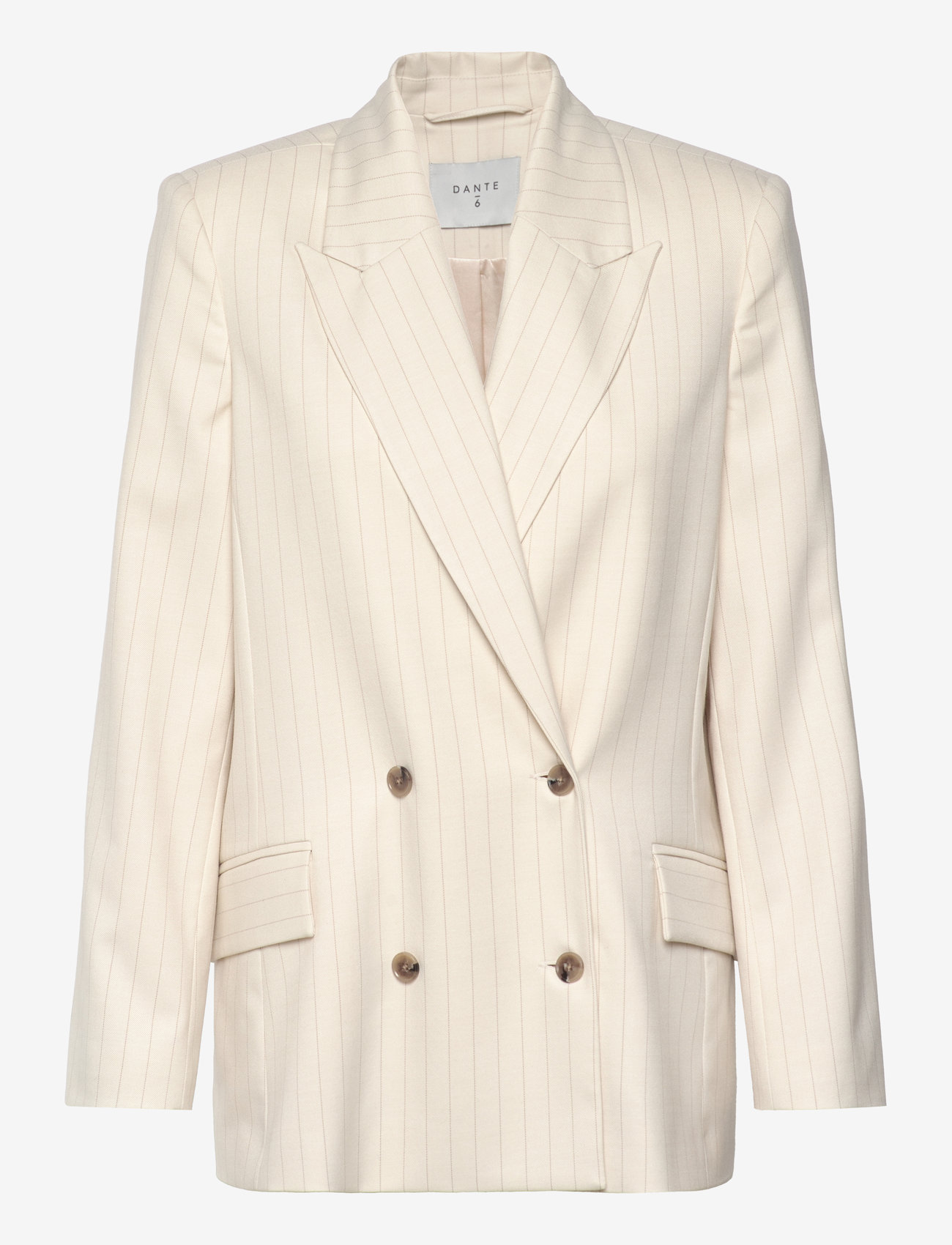 Dante6 - Bourneville blazer - kahes joones nööpidega bleiserid - ecru - 1