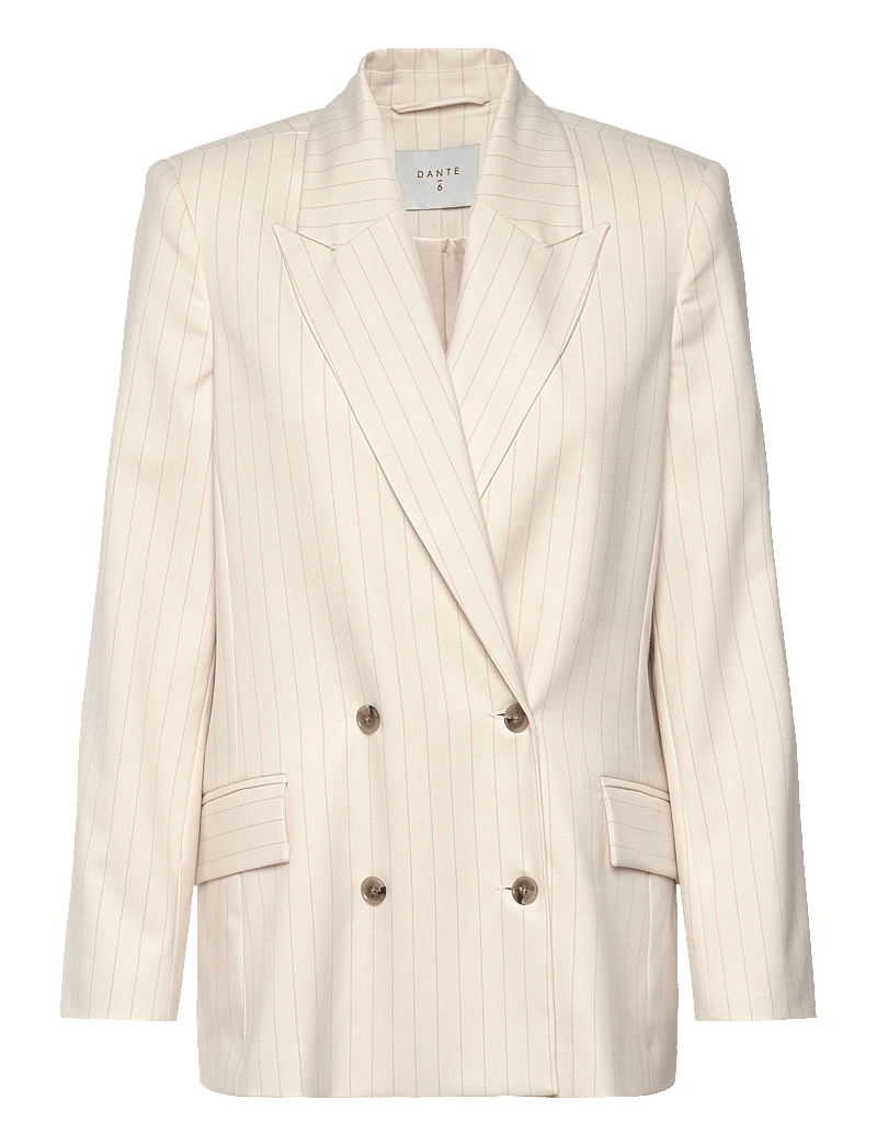 Dante6 - Bourneville blazer - kahes joones nööpidega bleiserid - ecru - 1