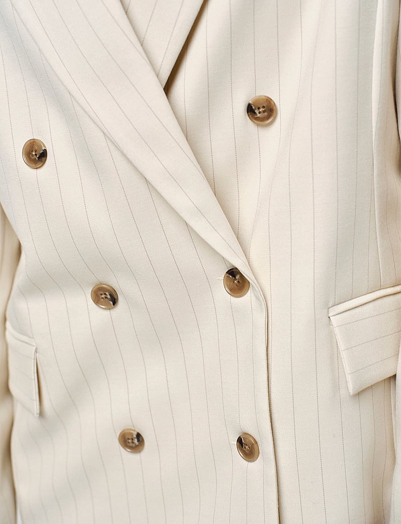 Dante6 - Bourneville blazer - kahes joones nööpidega bleiserid - ecru - 3