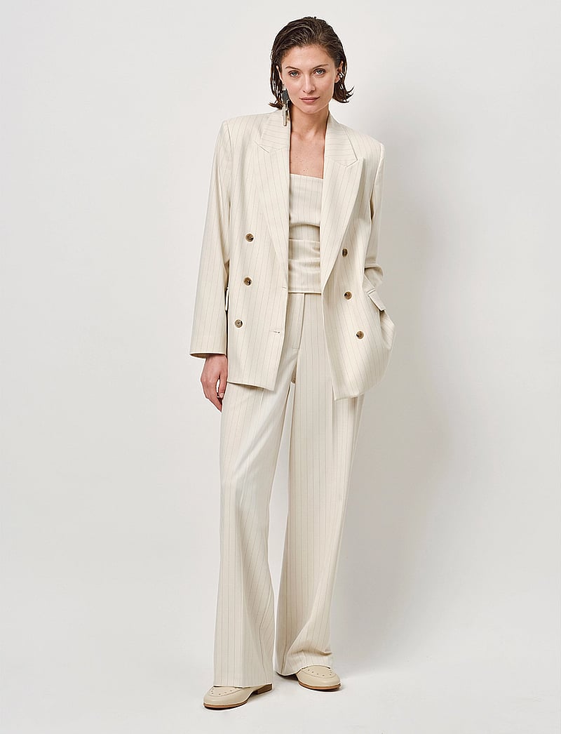 Dante6 - Lune smart pants - formell - ecru - 0