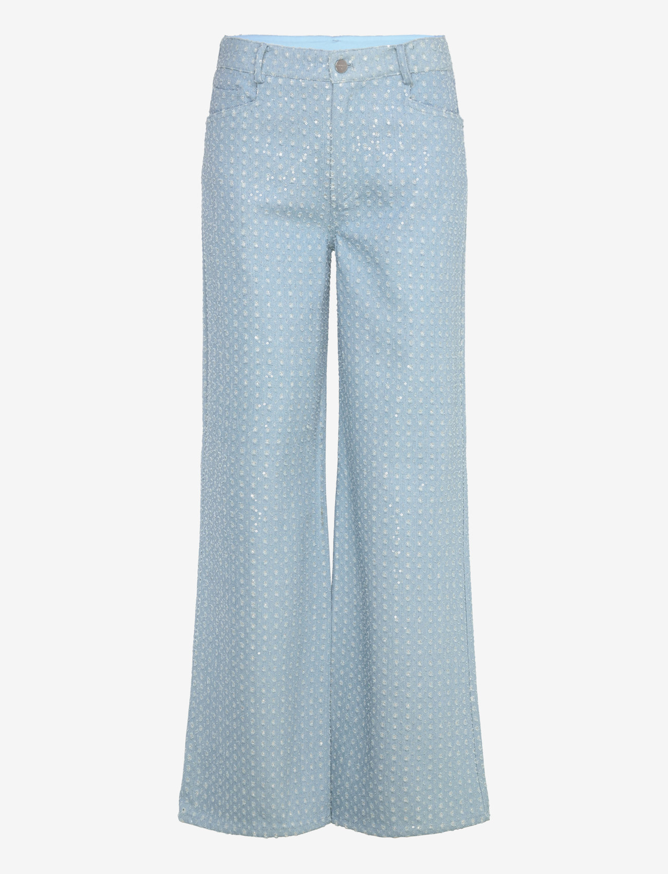 Dante6 - Pearldrop embellished pants - brede jeans - sky blue - 1