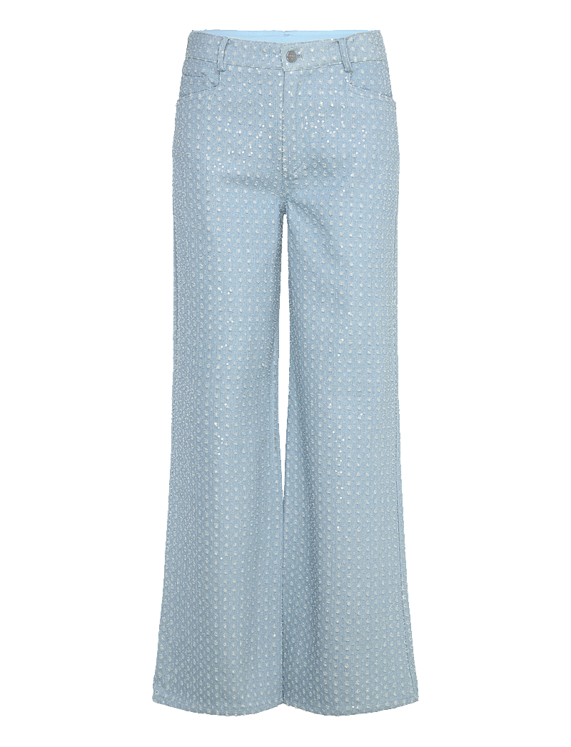 Dante6 - Pearldrop embellished pants - brede jeans - sky blue - 1