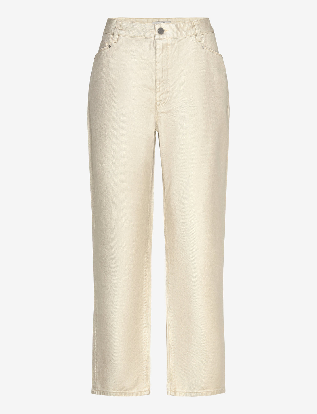 Dante6 - Dante6-Axelle metallic straight cropped jeans - straight jeans - champagne metallic - 0
