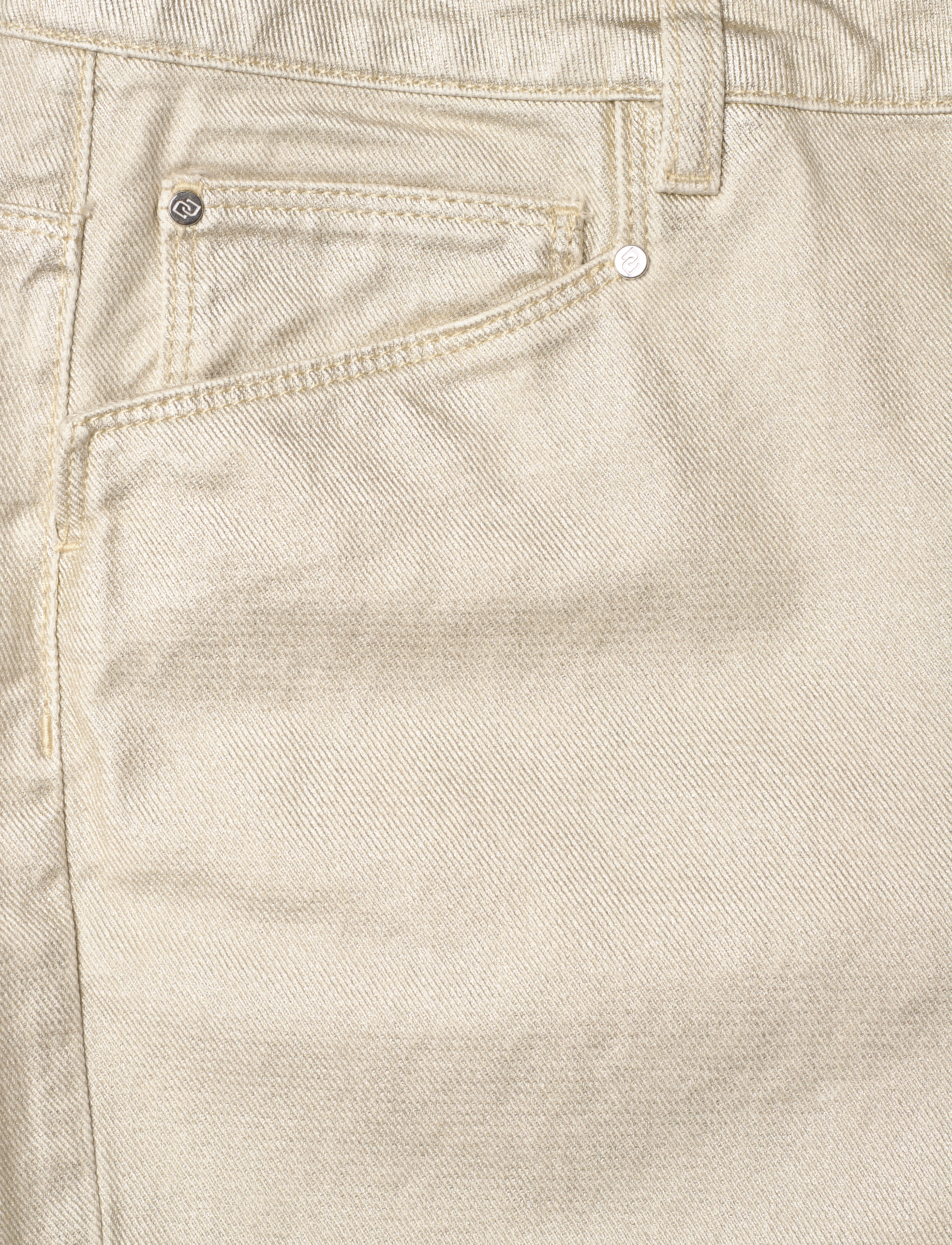Dante6 - Dante6-Axelle metallic straight cropped jeans - jeans droites - champagne metallic - 2
