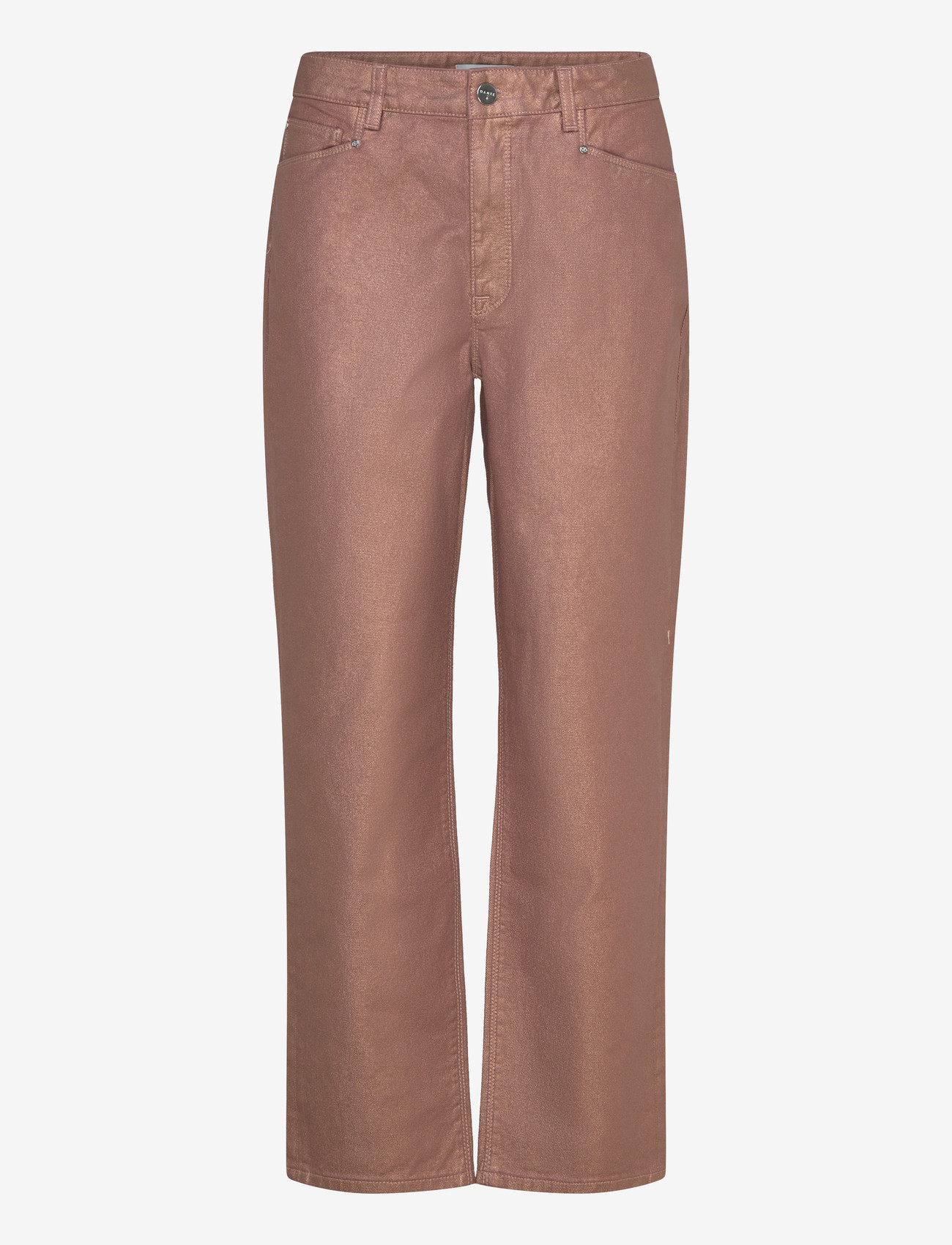 Dante6 - Dante6-Axelle metallic straight cropped jeans - jeans droites - rose metallic - 0