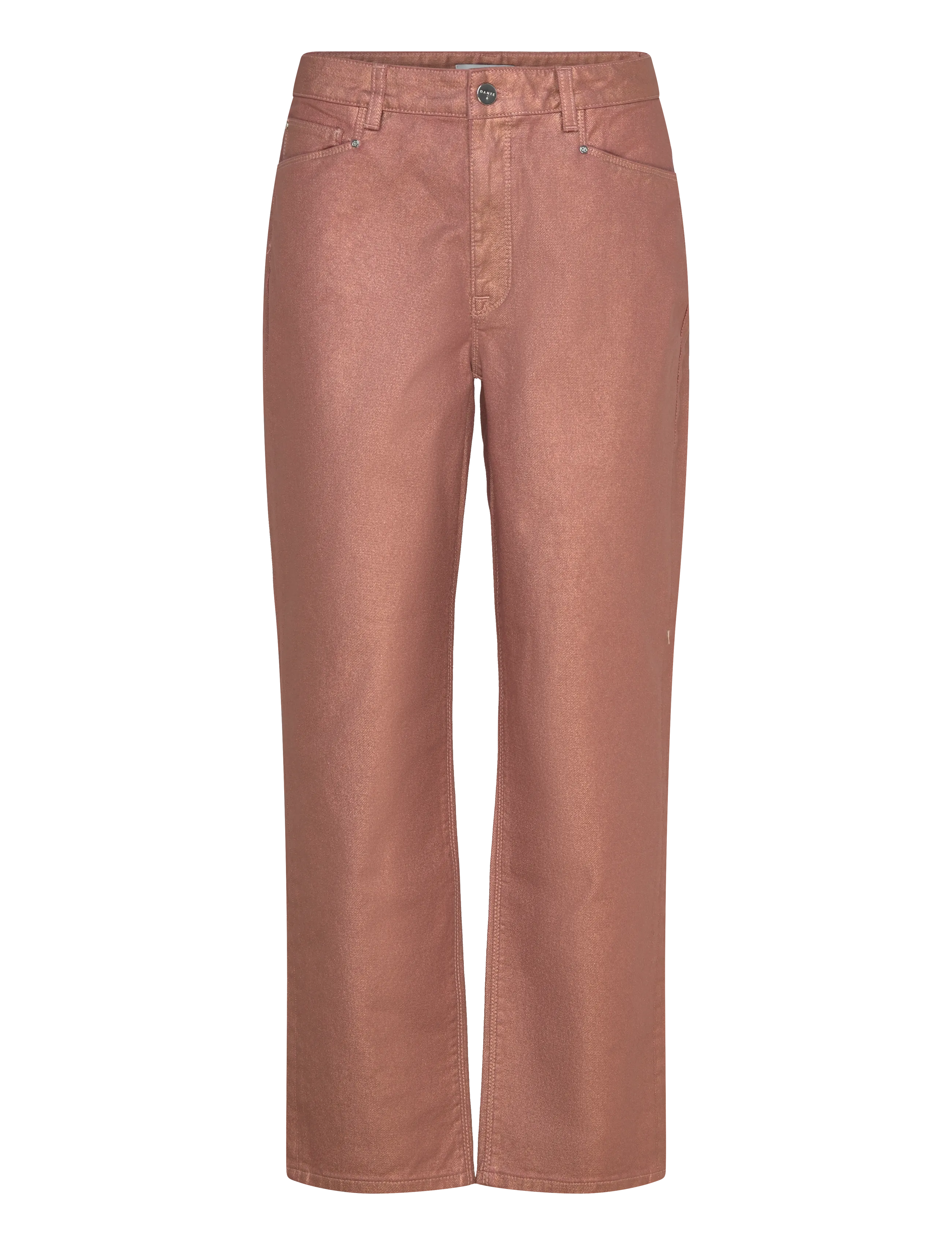 Dante6 Dante6-Axelle metallic straight cropped jeans - Tøj - ROSE METALLIC / pink/rose
