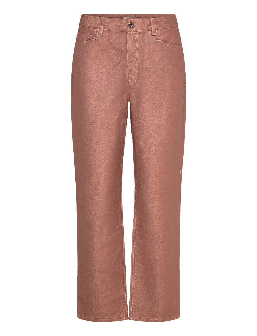 Dante6 - Dante6-Axelle metallic straight cropped jeans - straight jeans - rose metallic - 0
