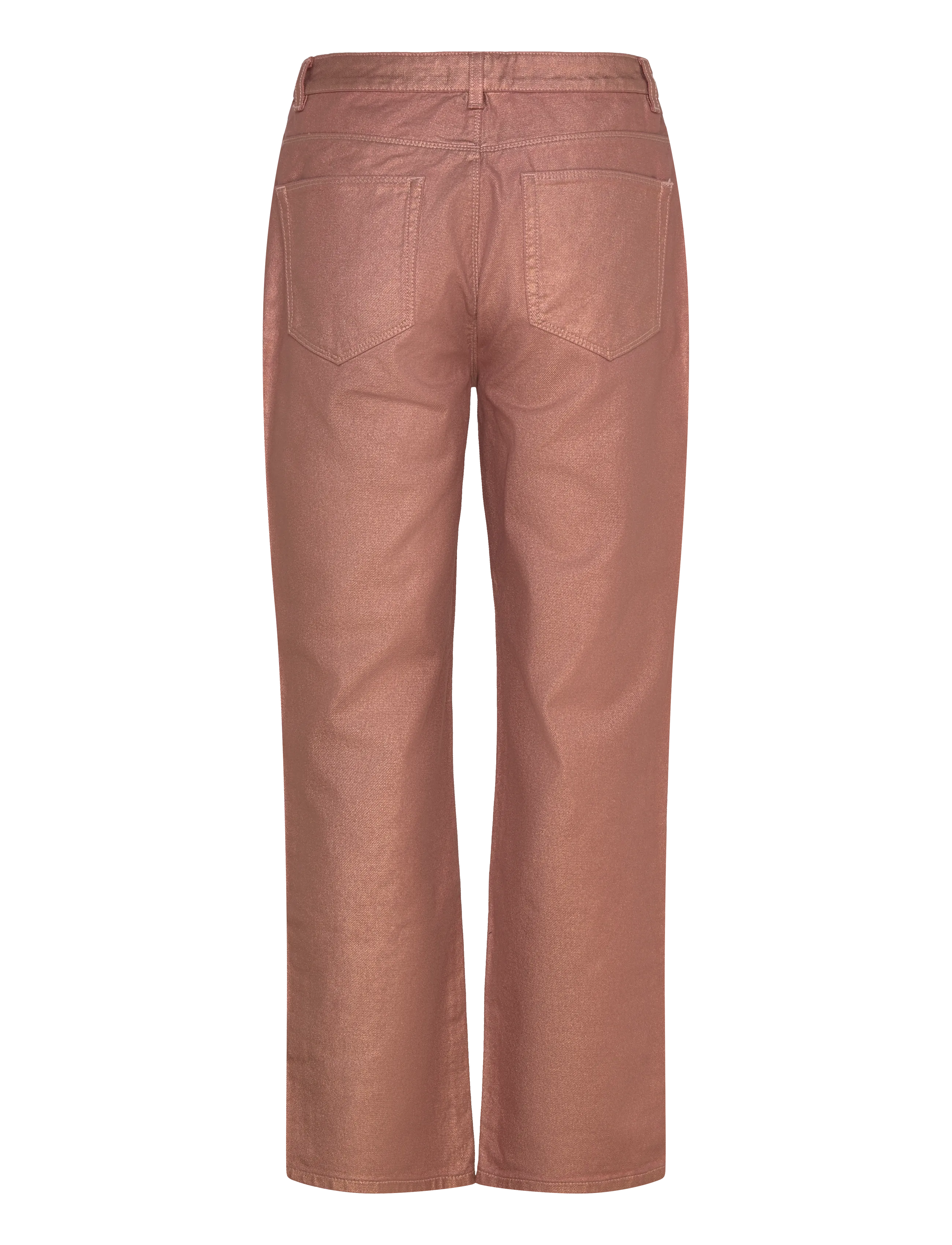 Dante6 - Dante6-Axelle metallic straight cropped jeans - tiesaus kirpimo džinsai - rose metallic - 1