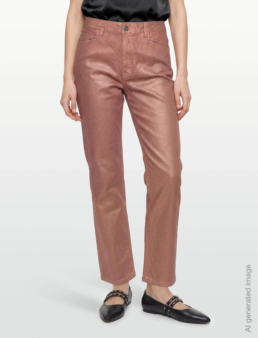 Dante6 - Dante6-Axelle metallic straight cropped jeans - gerade jeans - rose metallic - 3
