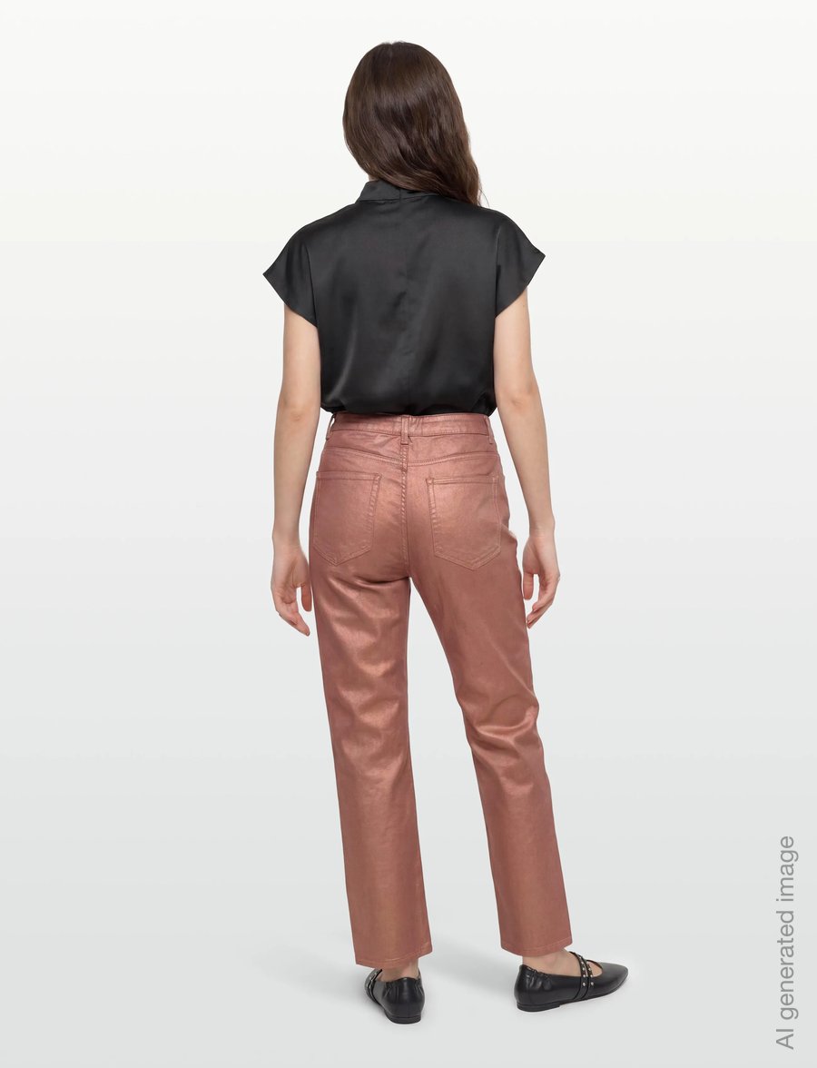 Dante6 - Dante6-Axelle metallic straight cropped jeans - gerade jeans - rose metallic - 4