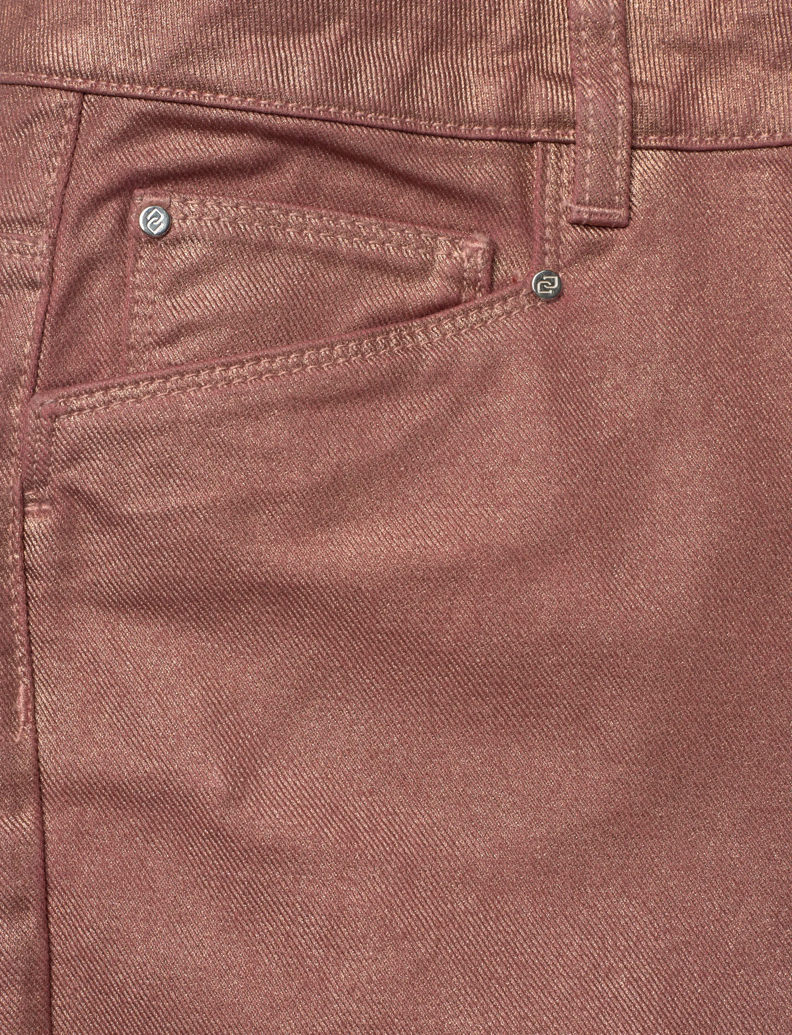 Dante6 - Dante6-Axelle metallic straight cropped jeans - tiesaus kirpimo džinsai - rose metallic - 2