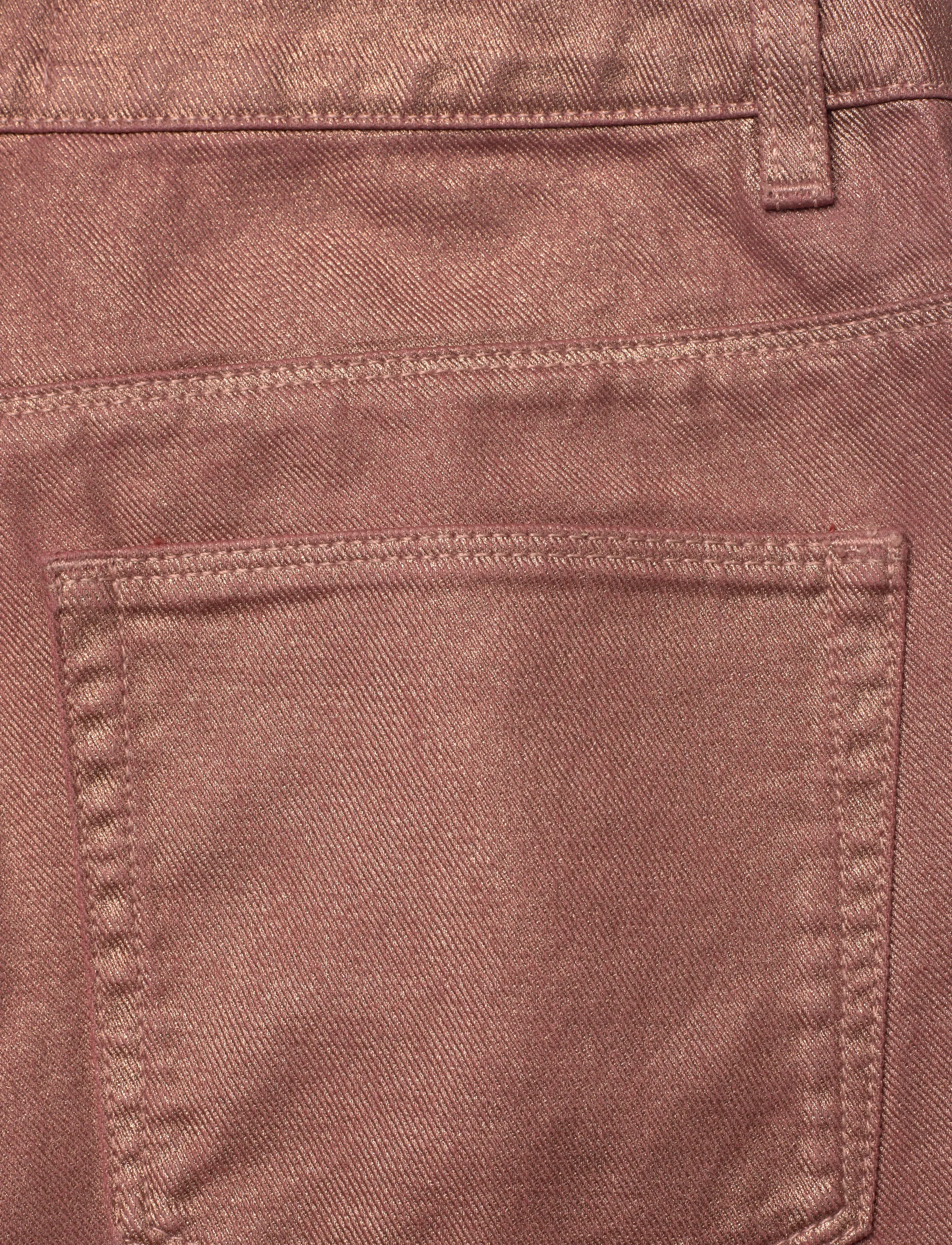 Dante6 - Dante6-Axelle metallic straight cropped jeans - tiesaus kirpimo džinsai - rose metallic - 4
