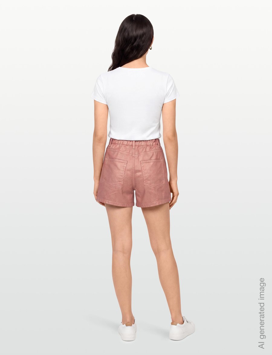 Dante6 - Dante6-Veralyn metallic jeans shorts - jeansshorts - rose metallic - 4