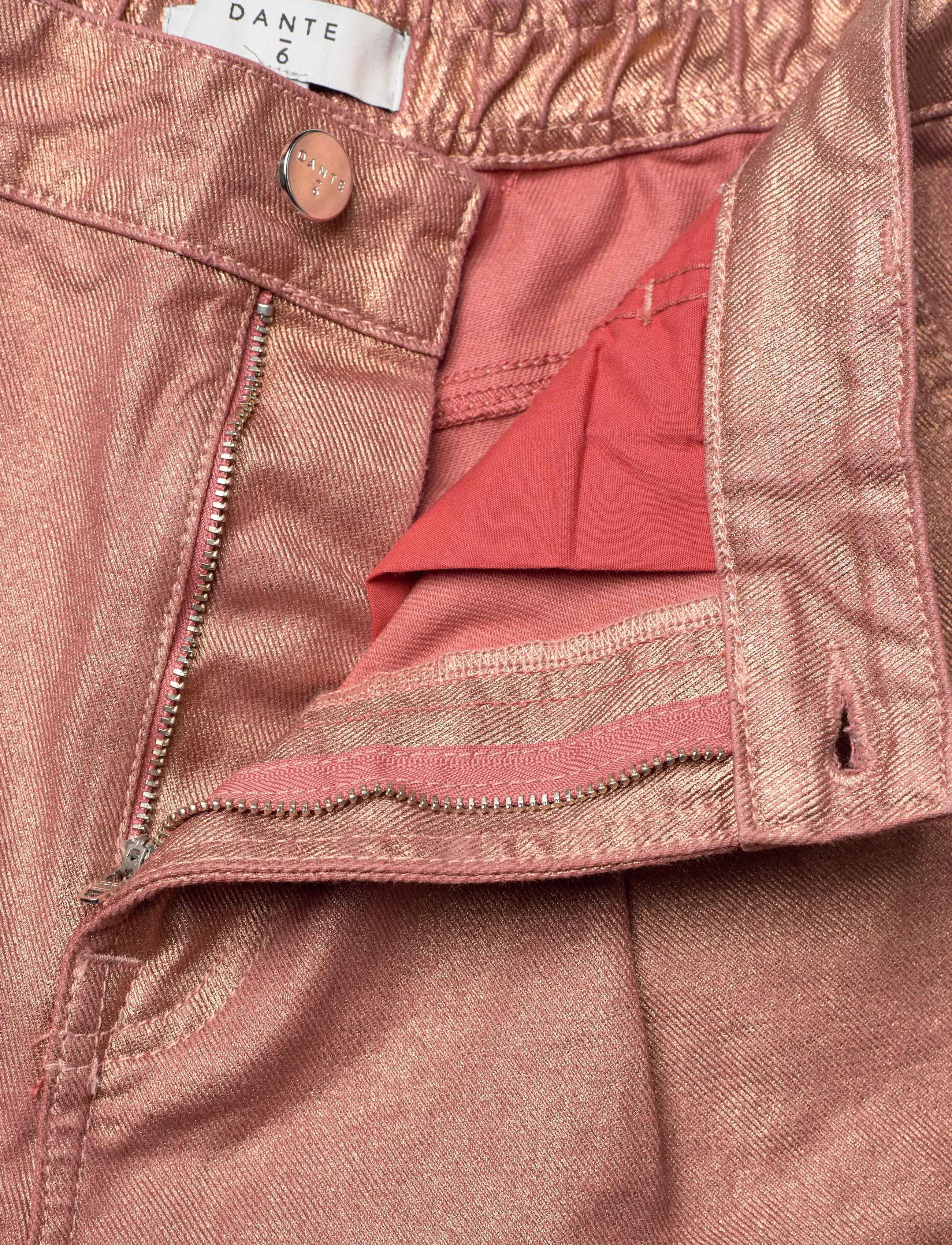 Dante6 - Dante6-Veralyn metallic jeans shorts - jeansshorts - rose metallic - 3