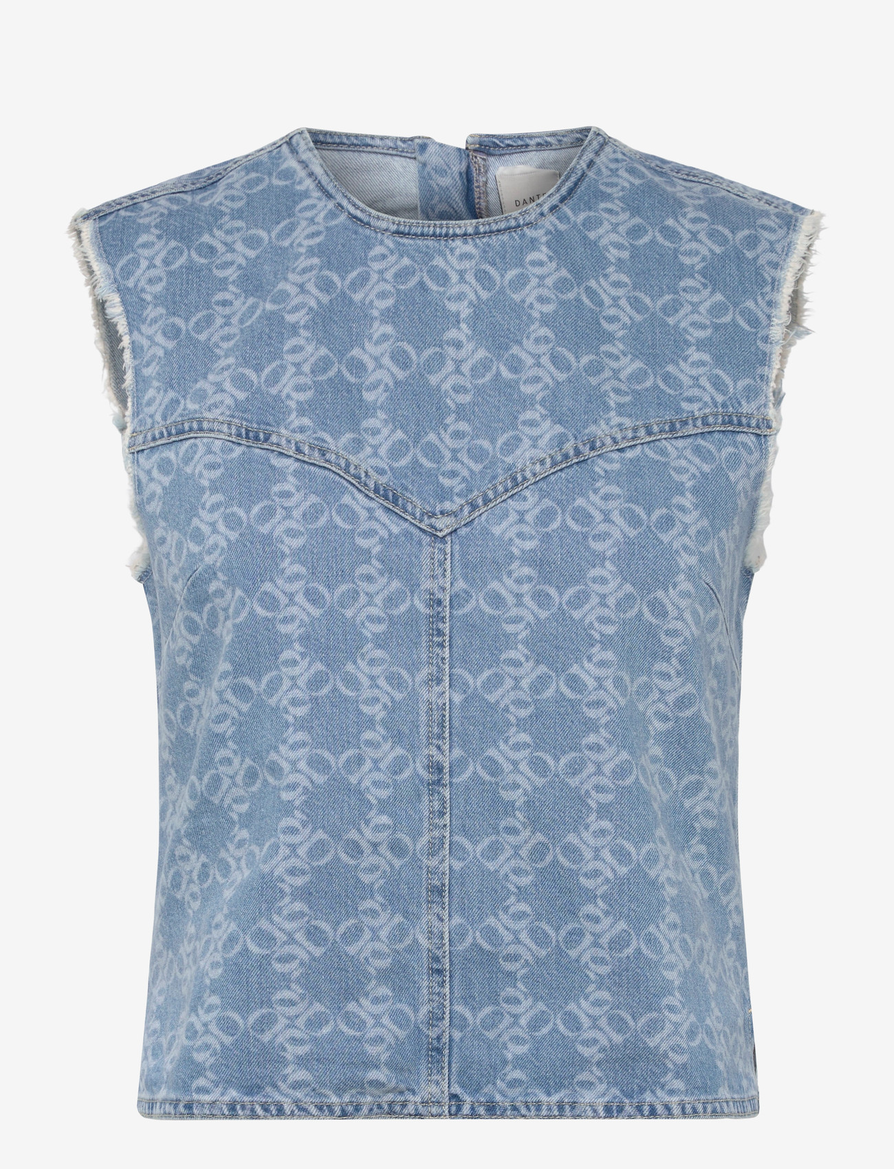 Dante6 - Dante6-Laia monogram jeans top - tanktops - skywash blue - 0
